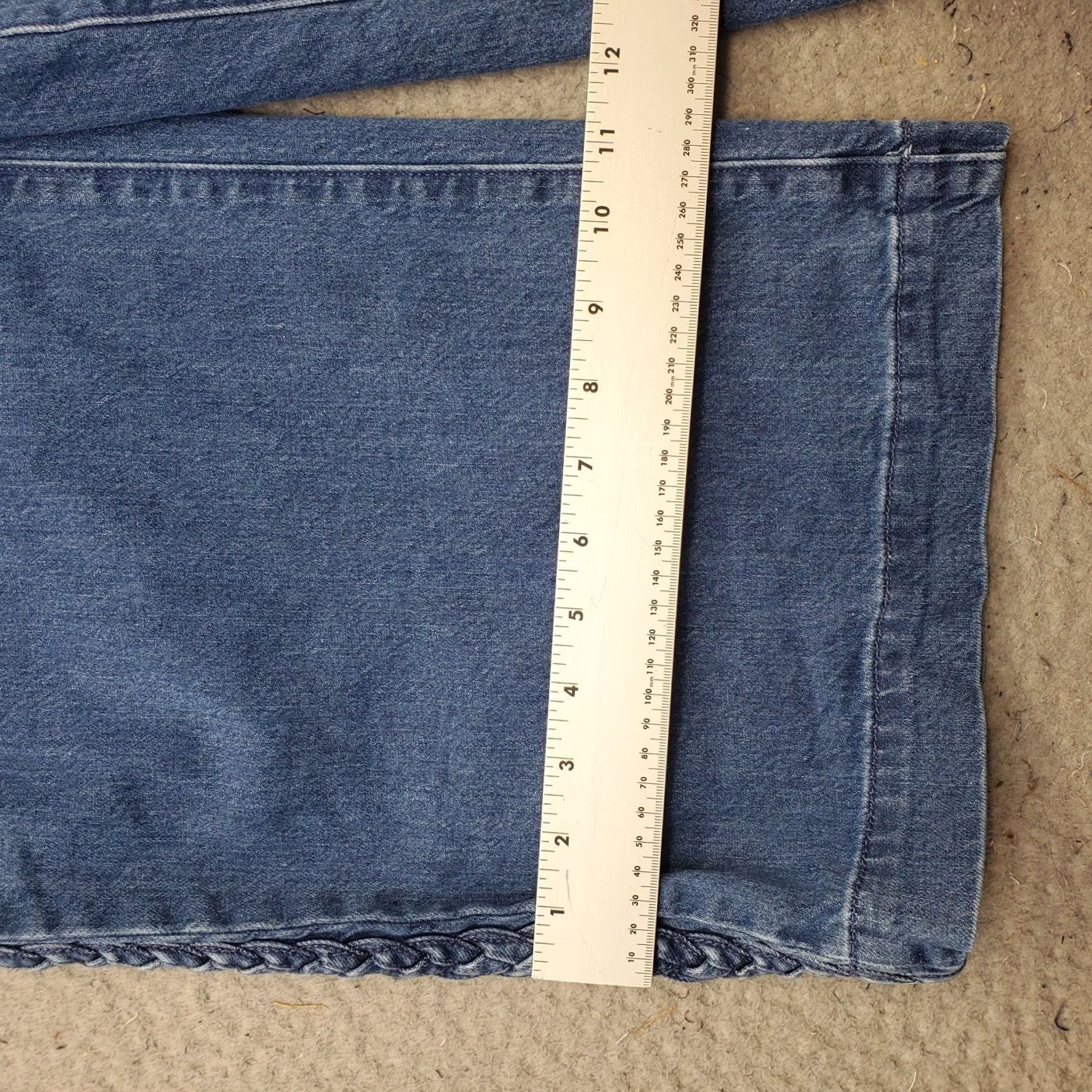 Lands' End Lands' End Jeans Womens 14P Blue Denim Medium Wash Grunge Wide Leg Streetwear Jeans Size 36" / US 14 / IT 50 - 5 Thumbnail