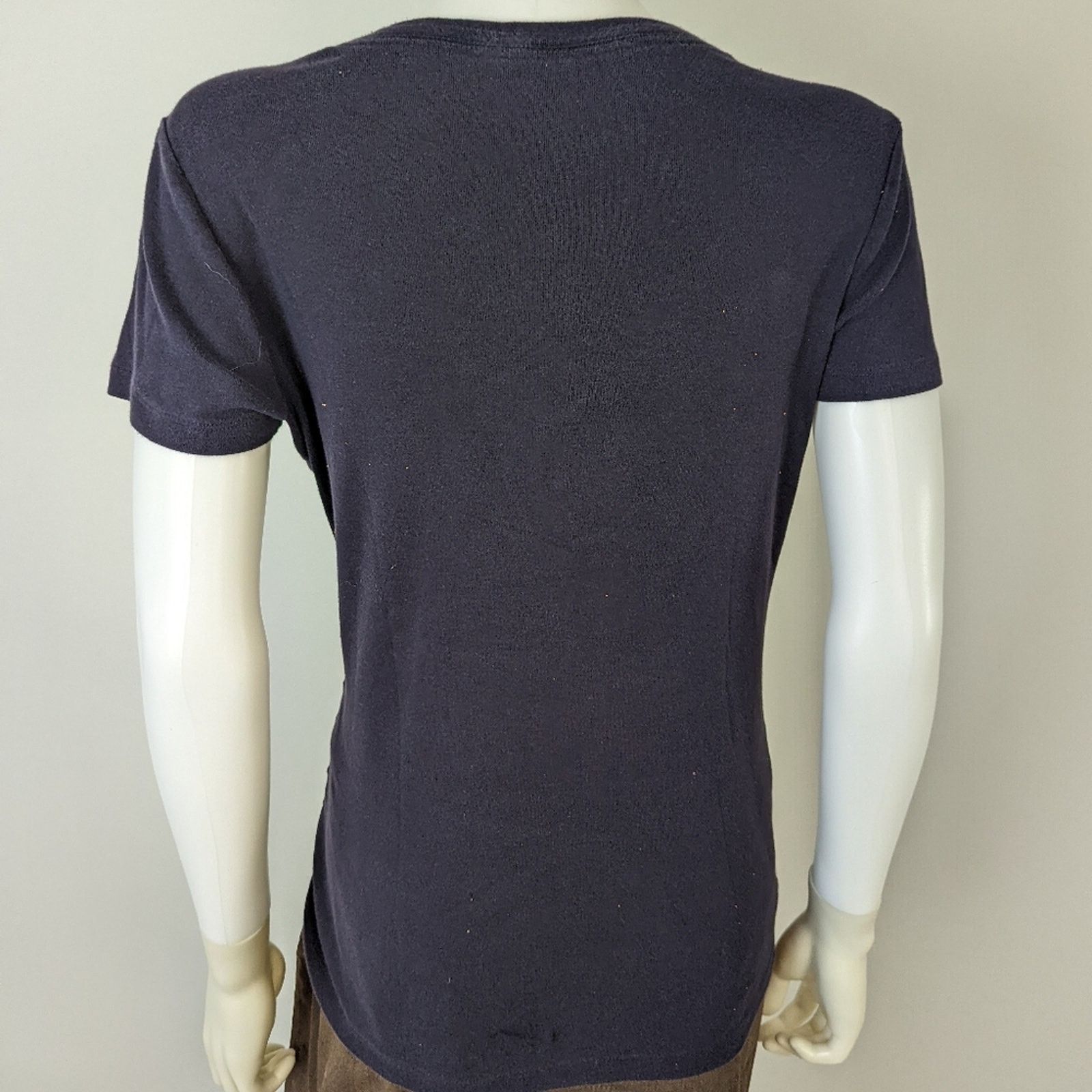 Lands' End Lands' End Navy Blue Tee Shirt M Size M / US 6-8 / IT 42-44 - 3 Thumbnail