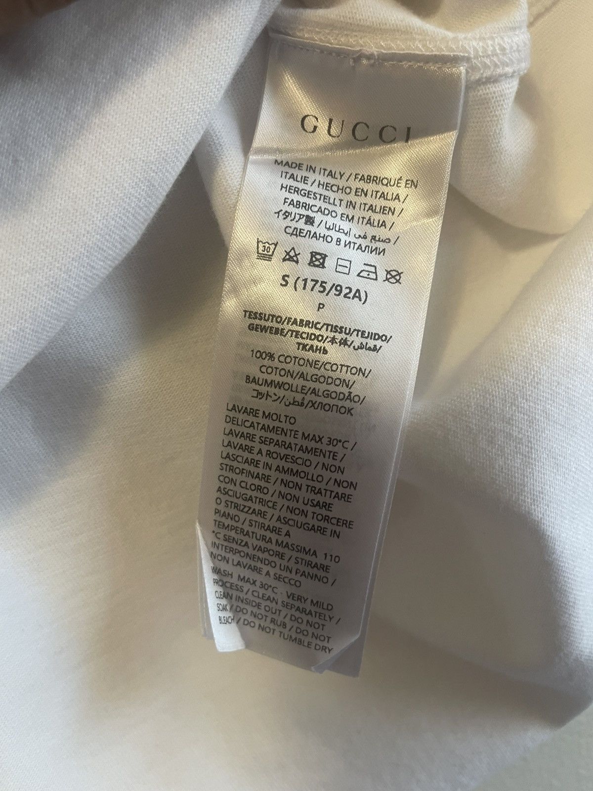 Gucci Gucci Cotton jersey T-shirt with print white Size US S / EU 44-46 / 1 - 4 Thumbnail