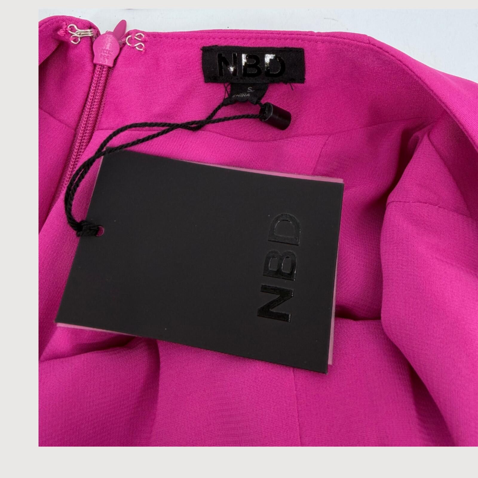 NBDN Nobrandedon NBD Halter Bodycon Midi Dress NWT Fuchsia S Size S / US 4 / IT 40 - 4 Thumbnail