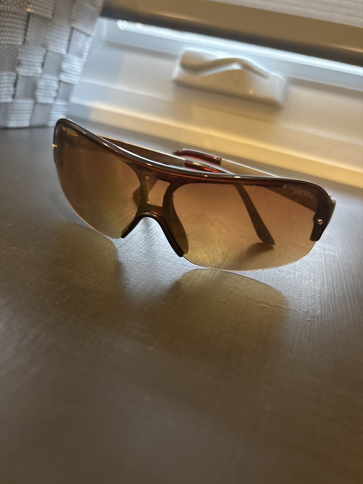 Prada Prada shield aviator shades vintage Size ONE SIZE - 3 Thumbnail