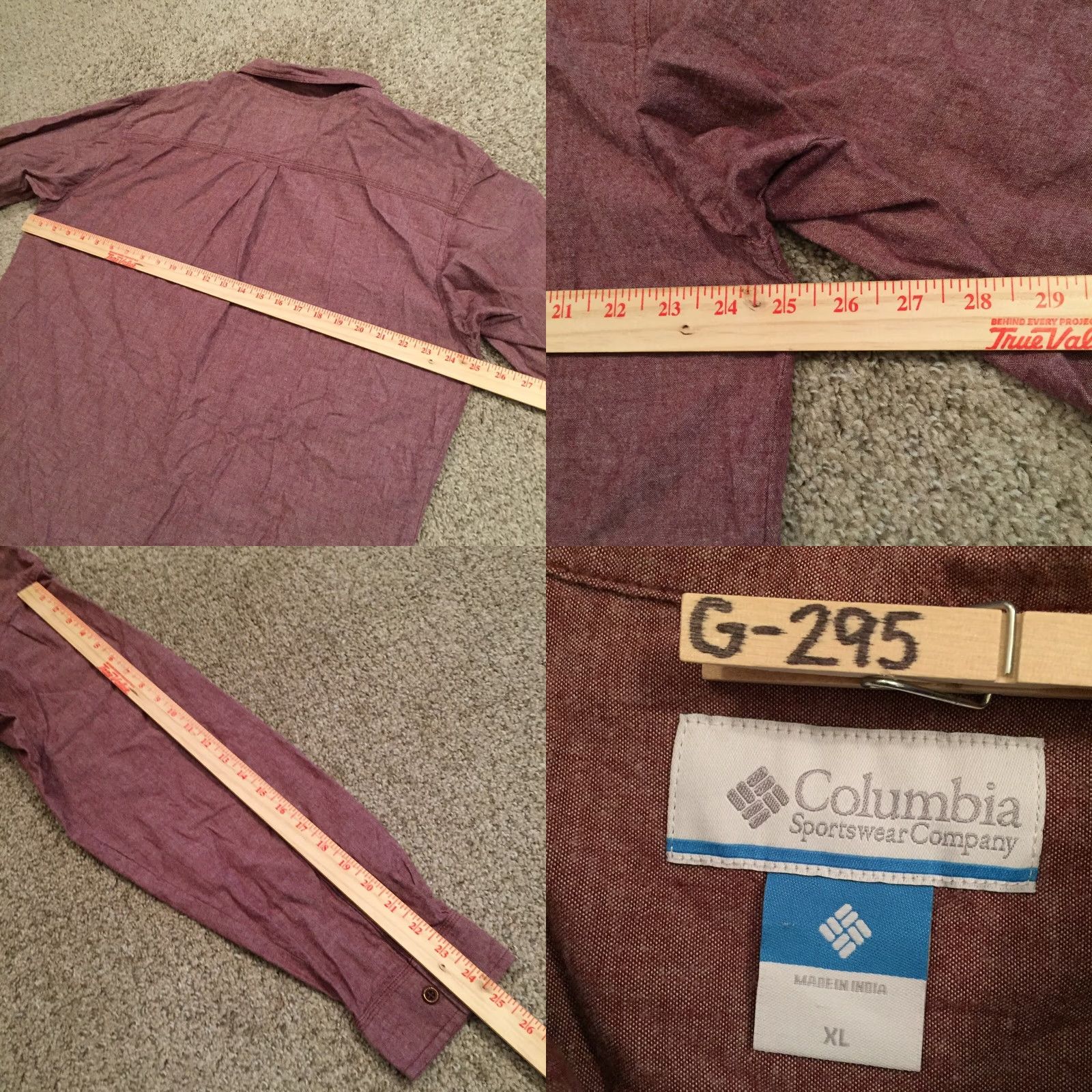 Vintage Columbia Shirt Mens XL Red Long Sleeve Button-Up Shirt Size US XL / EU 56 / 4 - 8 Thumbnail