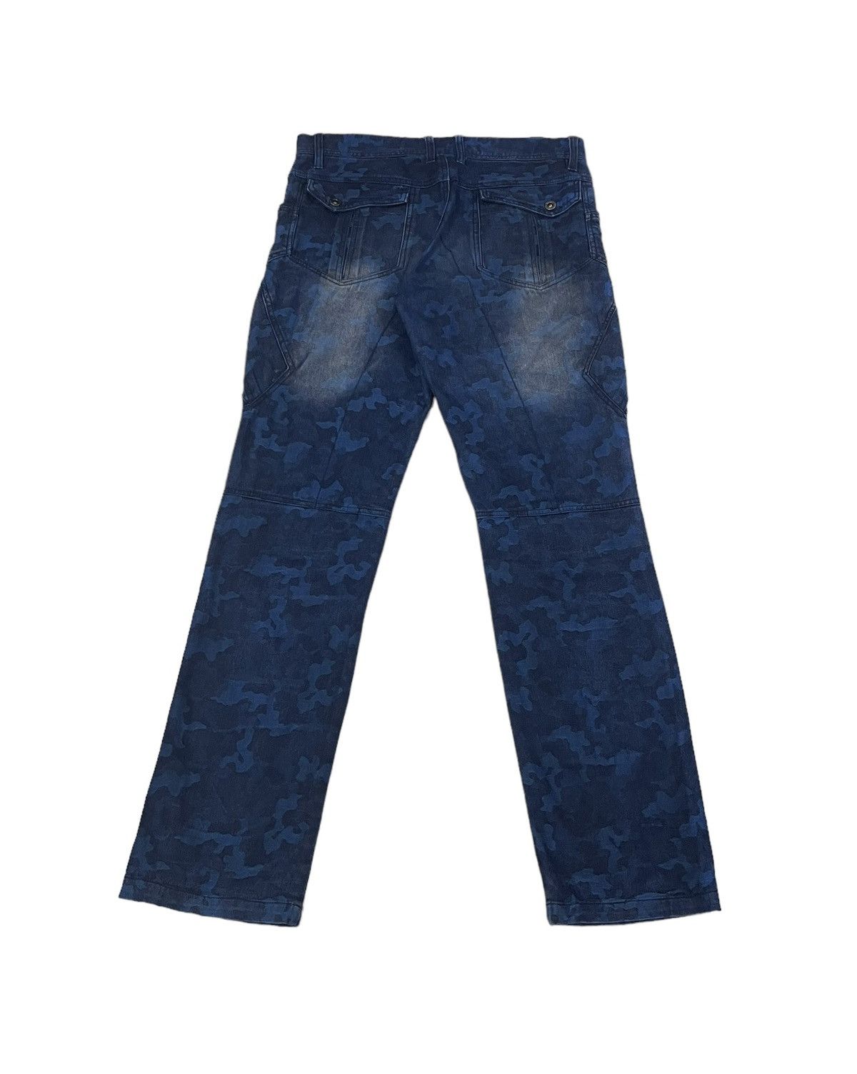 In The Attic InTheAttic Japan Blue Camo Cargo Jeans Size US 34 / EU 50 - 5 Thumbnail