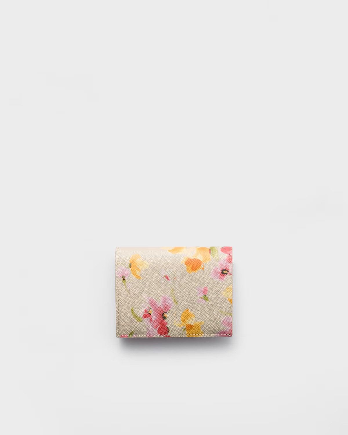 Prada o1B3y1r0526 Size: OS / Small Floral-Print Saffiano Wallet Size ONE SIZE - 3 Thumbnail