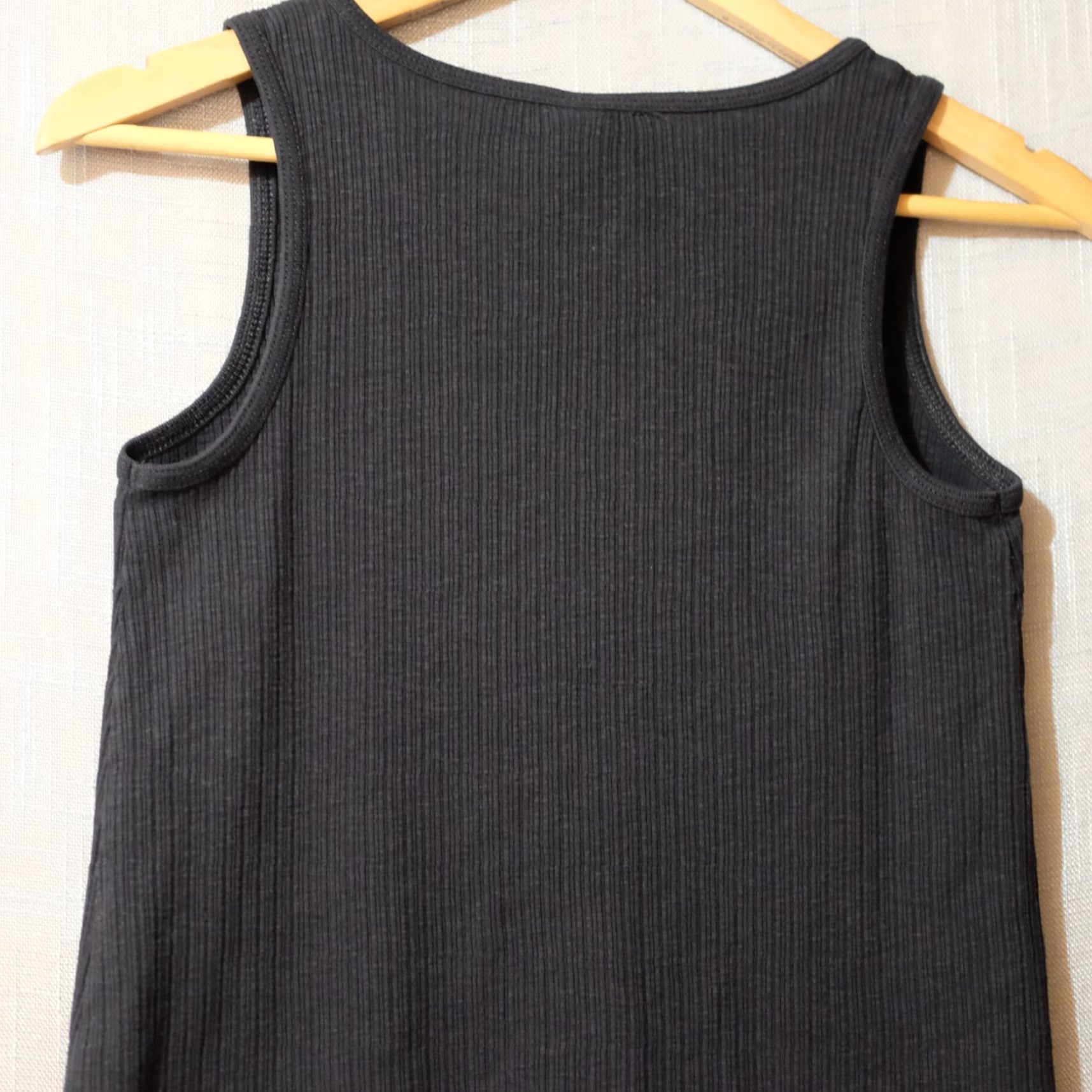Old Navy EUC Old Navy Tank Top Lace Up Neck Black Ribbed Stretch Women's S Tank Shirt Slim Regular Size S Camisole? Size S / US 4 / IT 40 - 5 Thumbnail