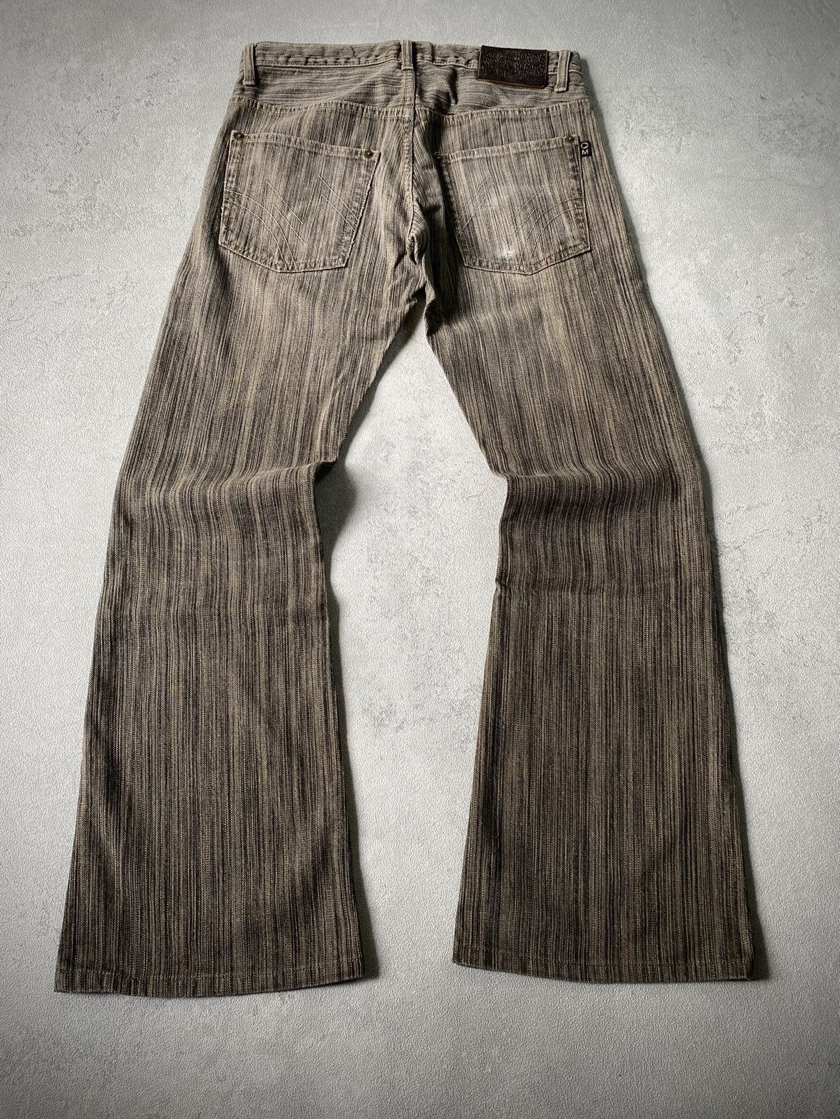 If Six Was Nine texture rusty flare denim pants by morgan homme Size US 31 - 3 Thumbnail