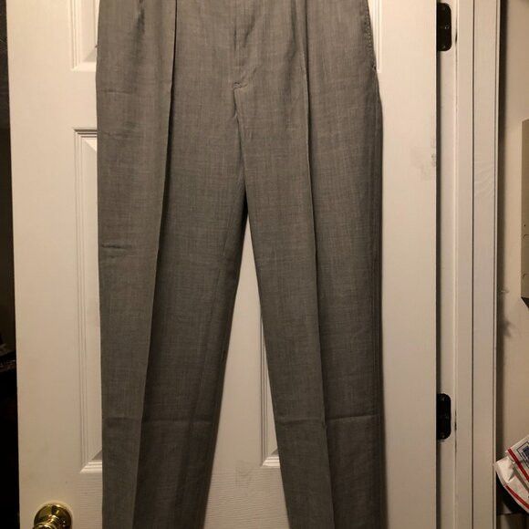 Polo Ralph Lauren polo Ralph Lauren men's gray 100%wool dress pants size:34/31 Size 34S - 2 Thumbnail