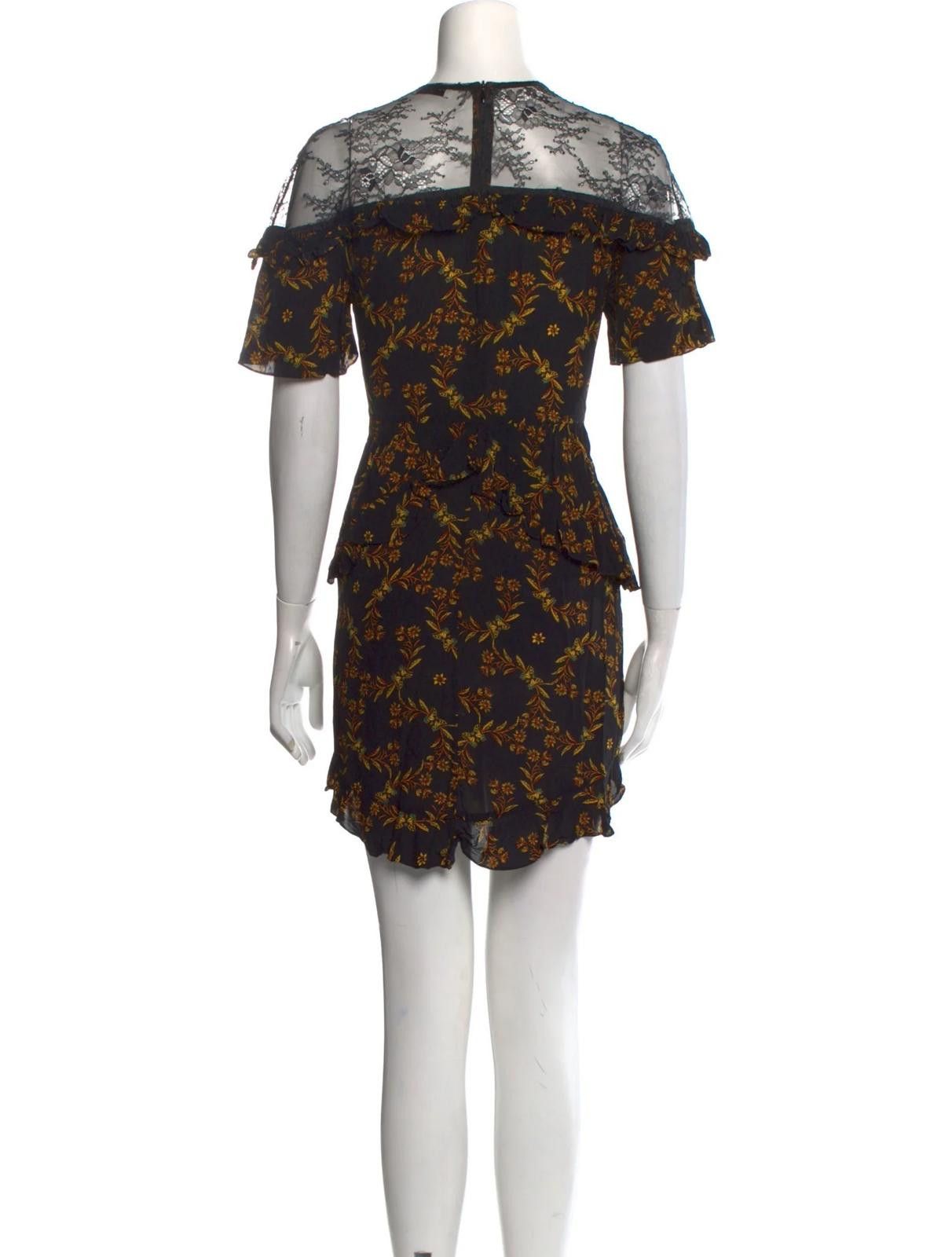 Sandro Sandro Lace Pattern Mini Dress Size: M Size M / US 6-8 / IT 42-44 - 3 Thumbnail