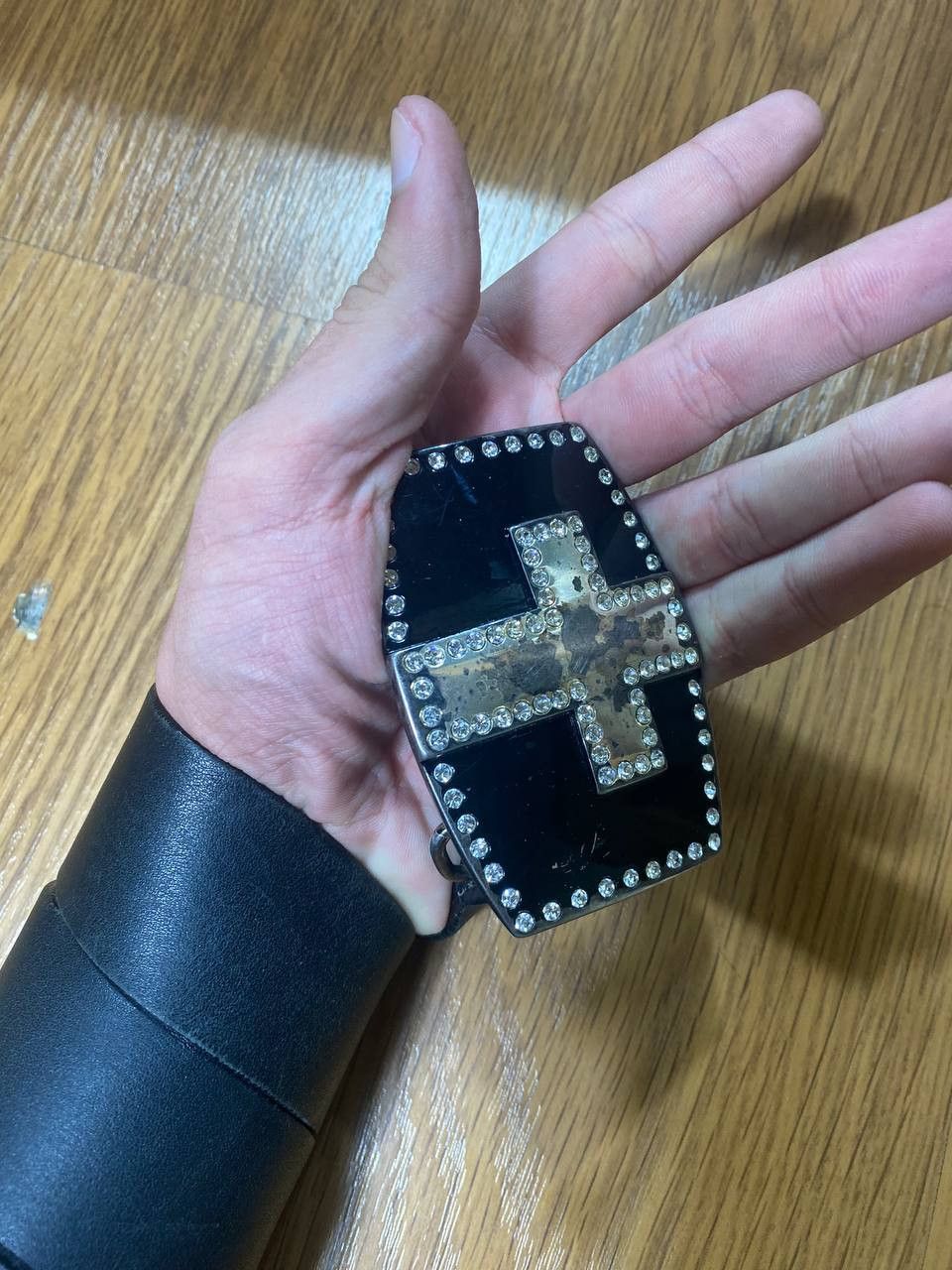 Vintage Pyramid Studded Belt (black) Size ONE SIZE - 3 Thumbnail