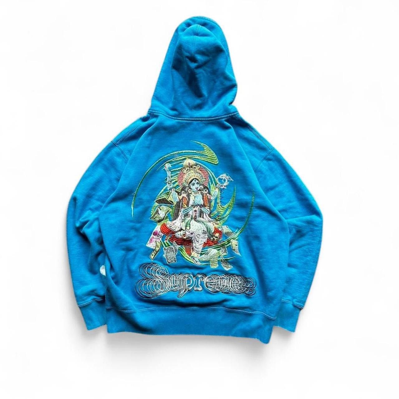Supreme Supreme Indian Lakshmi Baby Blue Zip-Up Hoodie Size US M / EU 48-50 / 2 - 1 Thumbnail