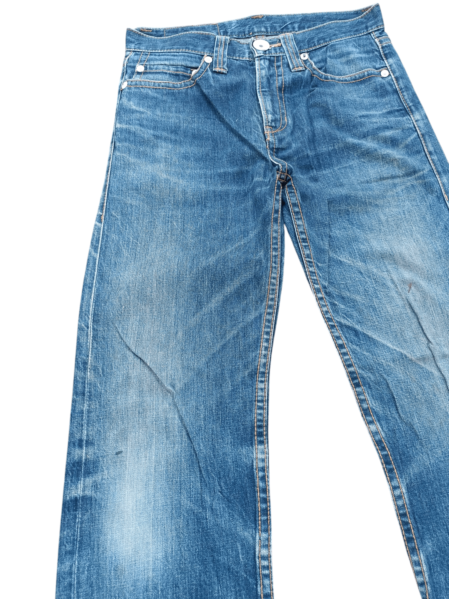 Vintage RARE 🔥 Japanese Brand Co&Lu Big Logo Print Denim Jeans Size US 31 - 8 Thumbnail