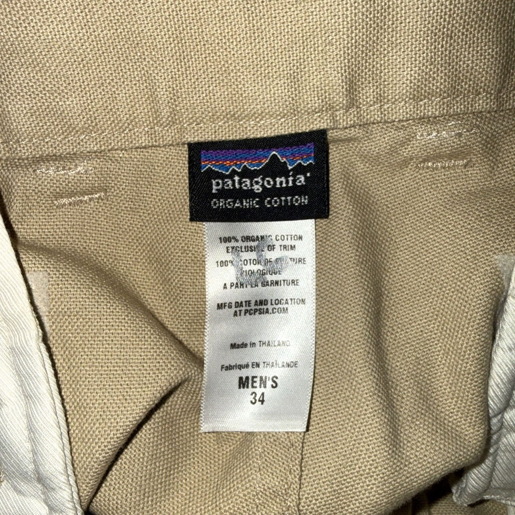 Patagonia Patagonia Pants Mens Beige Cotton Canvas Hiking 34x32 Chino Regular Inseam 32 Size US 34 / EU 50 - 5 Thumbnail