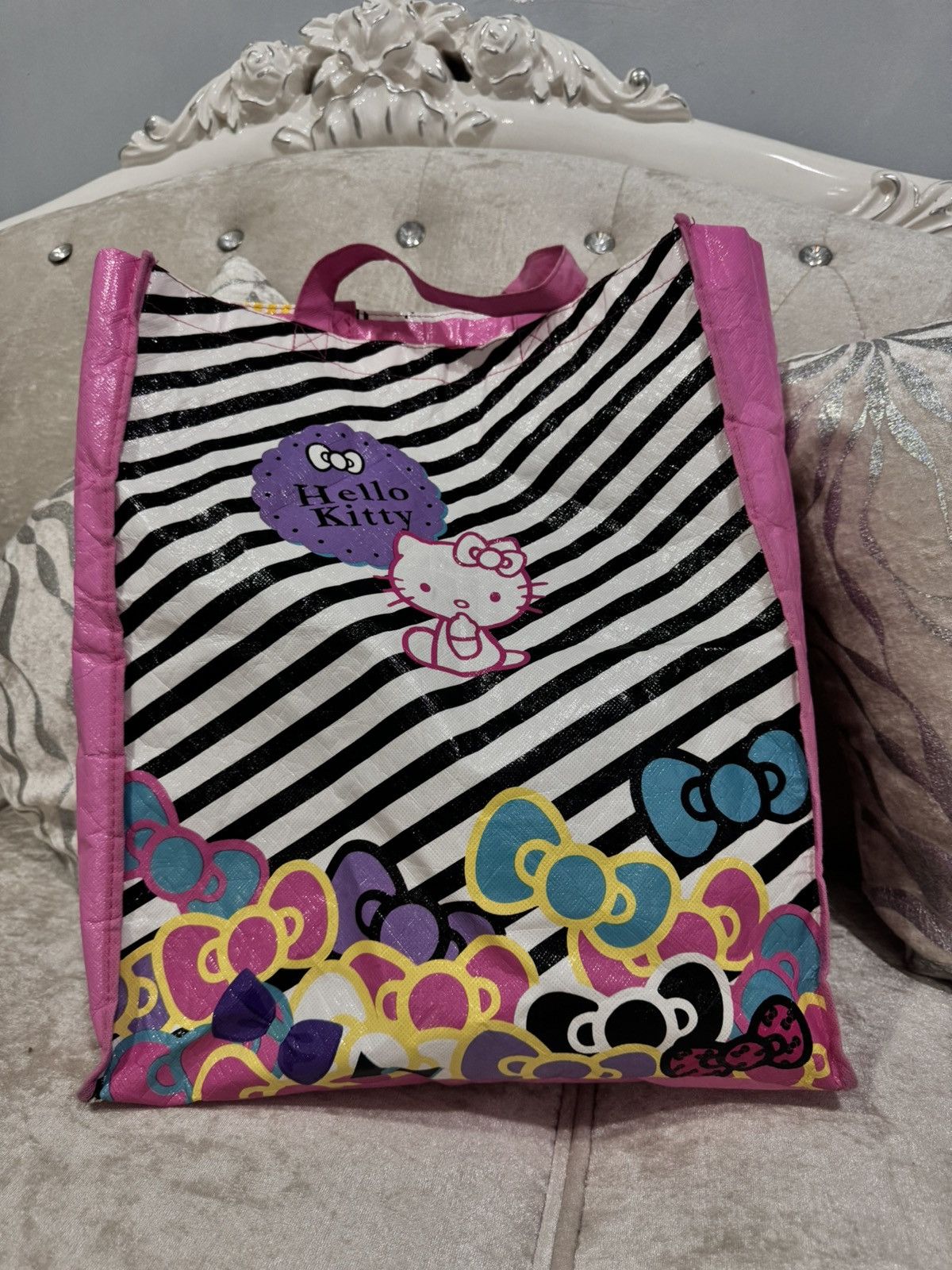 Anime Vintage Hello Kitty Canvas Bag Size ONE SIZE - 7 Thumbnail