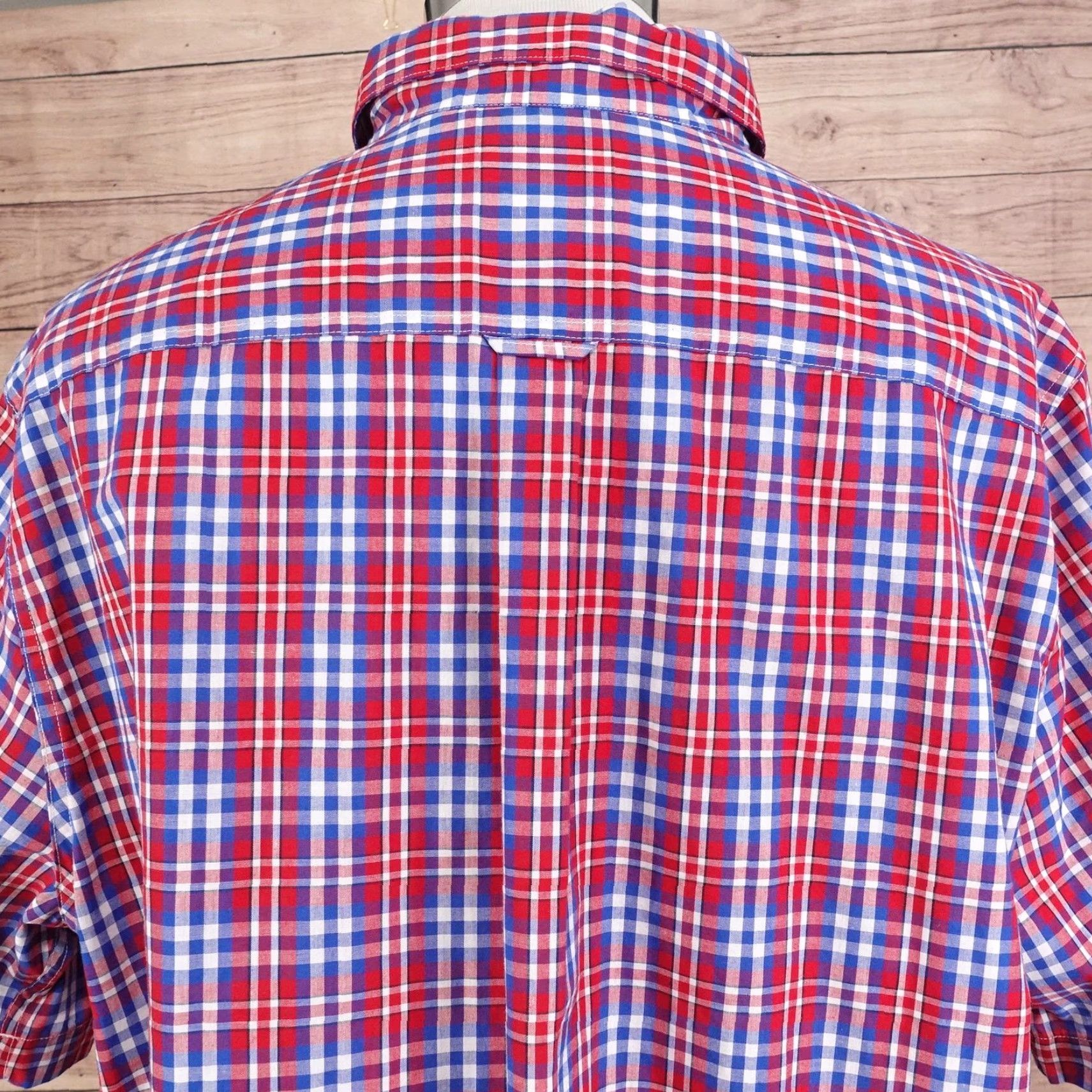 Chaps Chaps Shirt Mens 3XL Red Blue Plaid Short Sleeve Button Front Easy Care Size US XXL / EU 58 / 5 - 5 Thumbnail