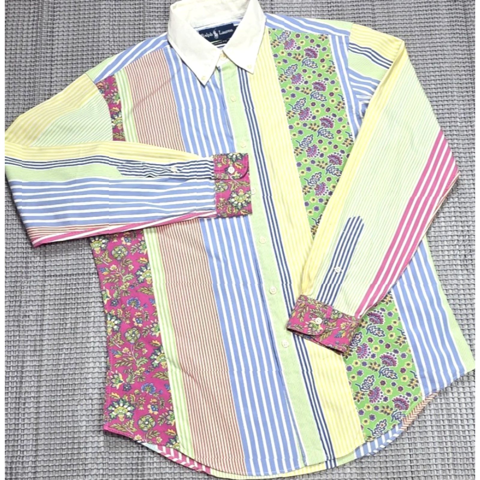 Polo Ralph Lauren VTG Ralph Lauren Polo Men M Patchwork Paisley Multicolor Button Up Rare Shirt Size US M / EU 48-50 / 2 - 4 Thumbnail