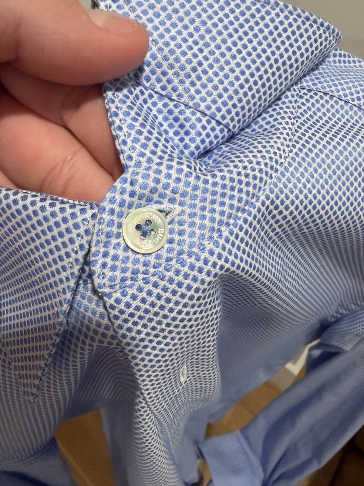 BUGATCHI Blue Button-Down Button-Up 15 1/2" 34/35 Size US M / EU 48-50 / 2 - 2 Thumbnail