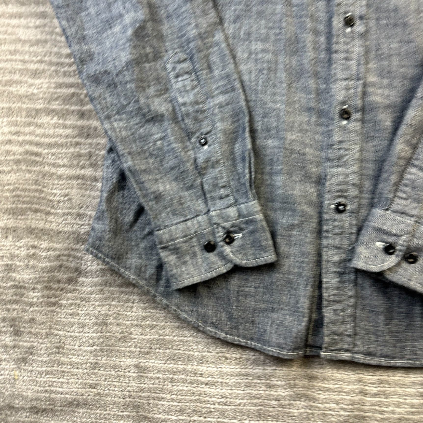 Banana Republic Banana Republic Shirt Mens Medium Blue Chambray Button Up Grant Slim Fit Cotton Shirt Size US M / EU 48-50 / 2 - 6 Thumbnail