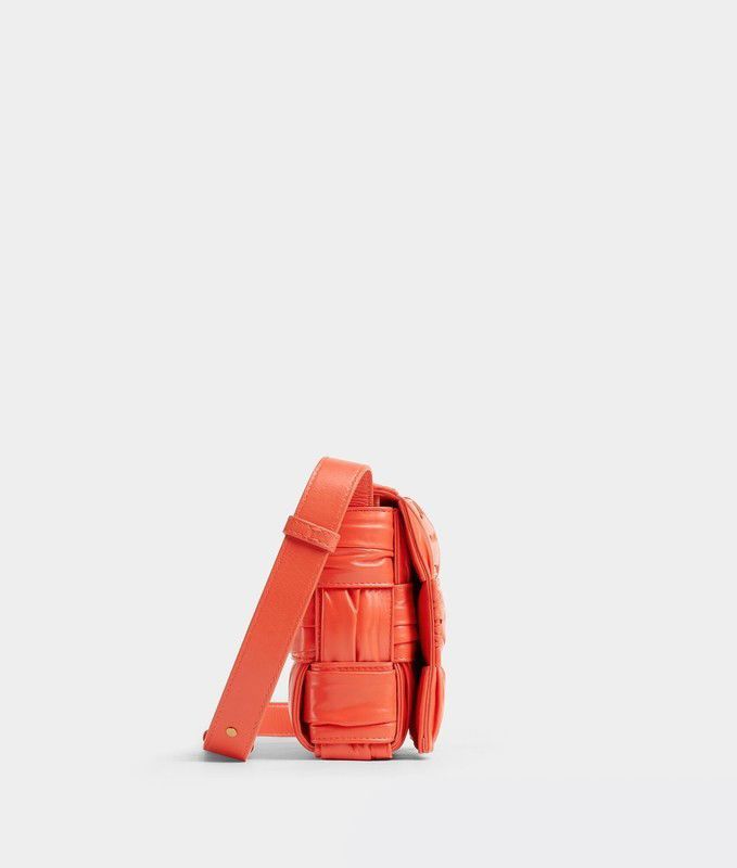 Bottega Veneta o1n1vont0625 Size: OS / Foulard Cassette Bag in Orange Size ONE SIZE - 2 Thumbnail