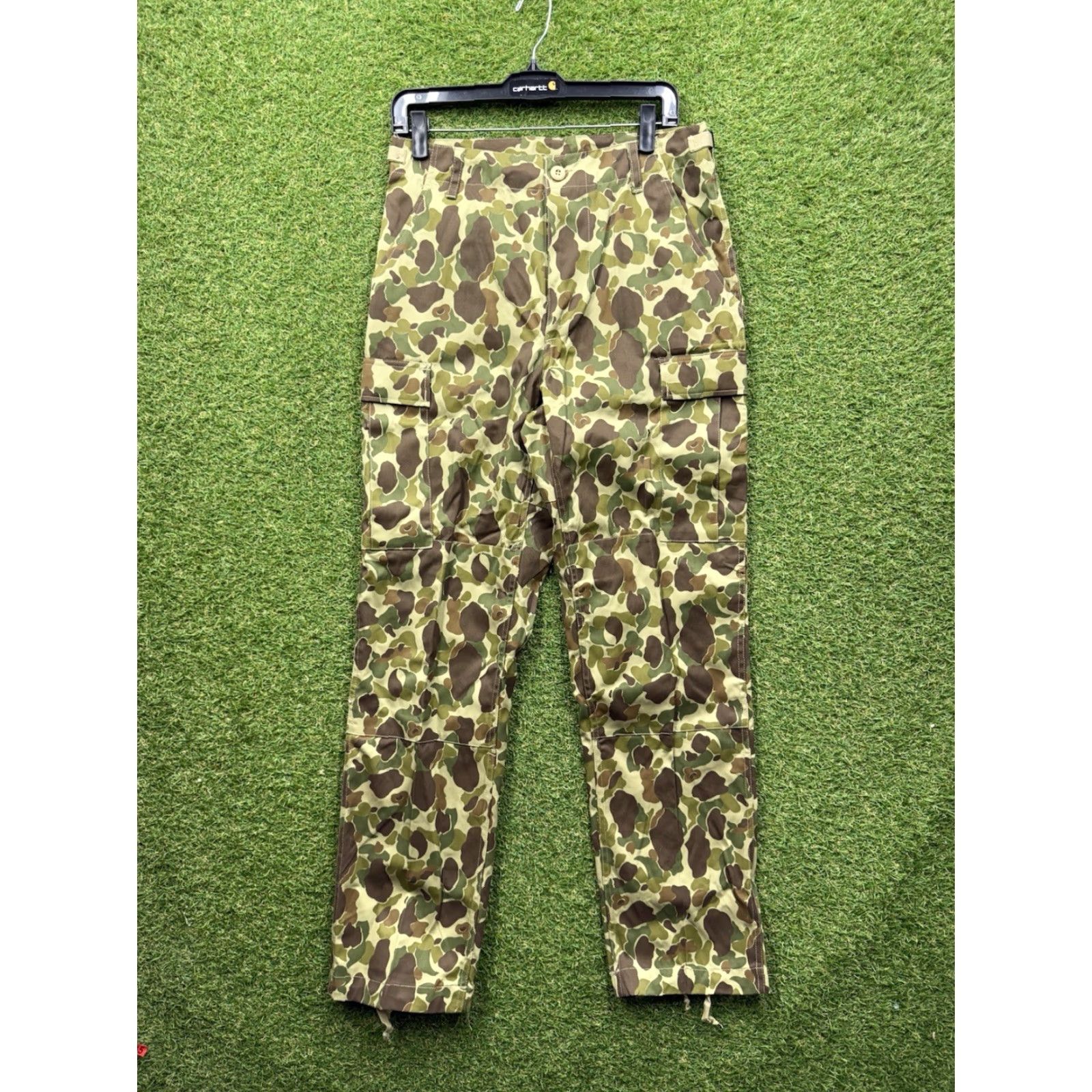 Vintage Mil-Tec BDU Pants Mens Small Pacific Camouflage Cargo Adjustable Waist 28x31 Green Regular Straight Size US 29 - 2 Thumbnail