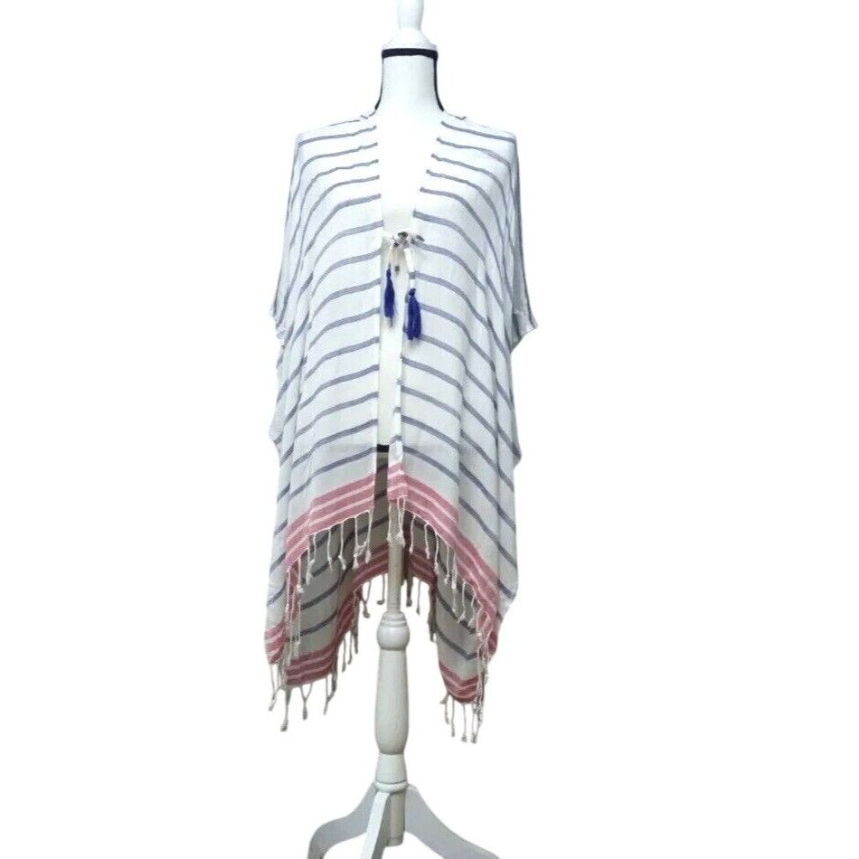 Other INC International Concepts Striped Tie Topper, White/ Navy, Size ONE SIZE - 6 Thumbnail