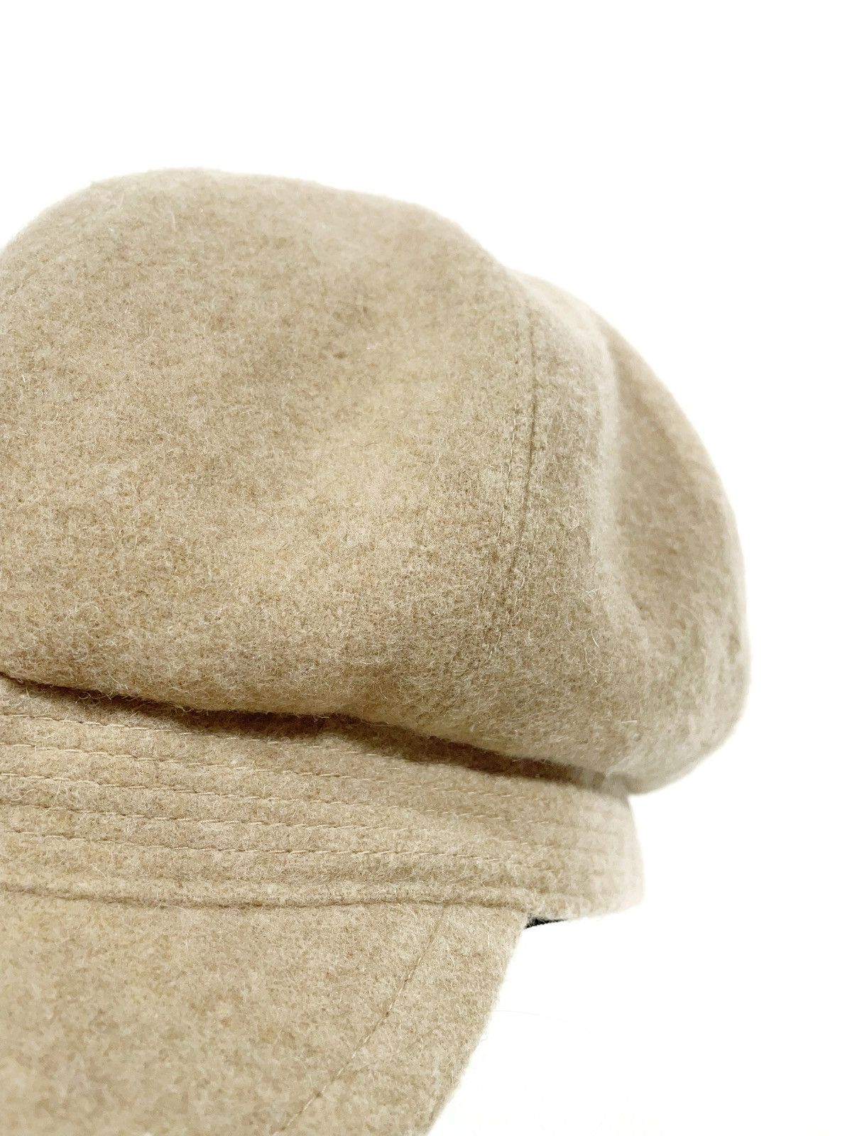 Designer × Japanese Brand Override Wool Men Beige Cap Made In Japan Size 60 Size ONE SIZE - 3 Thumbnail