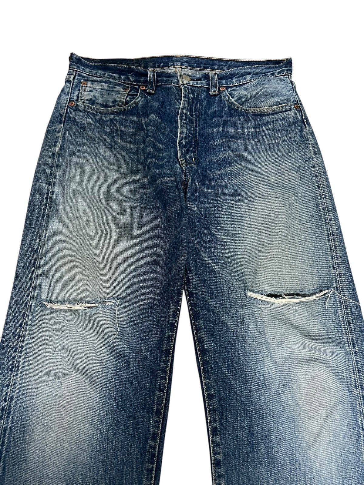 Blue Blue Japan Blue Blue Japan Distress Selvedge Jean Size US 32 / EU 48 - 3 Thumbnail