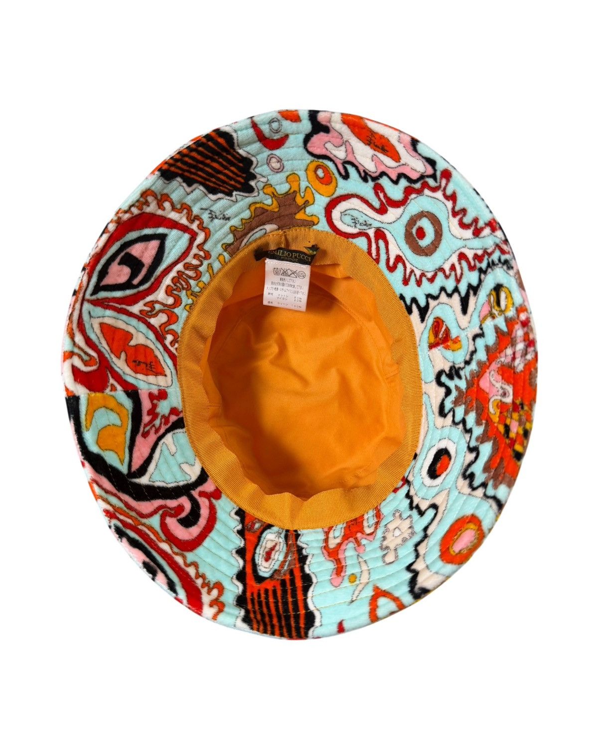 Emilio Pucci EMILIO PUCCI S/S 2005 Psychedelic Terry Cloth Bucket Hat Size ONE SIZE - 5 Thumbnail