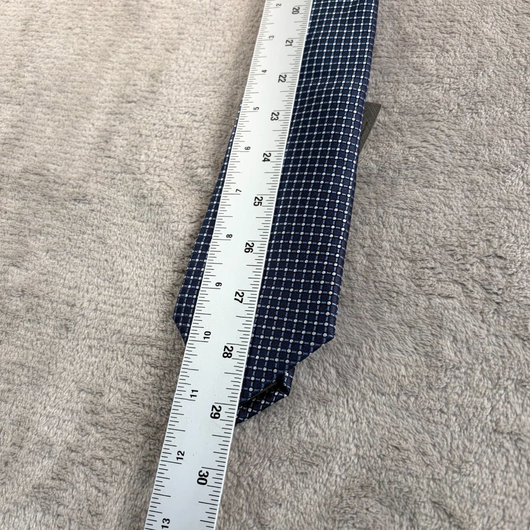 Canali Canali Tie Blue Geometric 100% Silk Made in Italy Luxury NWT Mens Classic 57"-60" Abstract Preppy Yellow Pink? Size ONE SIZE - 8 Thumbnail