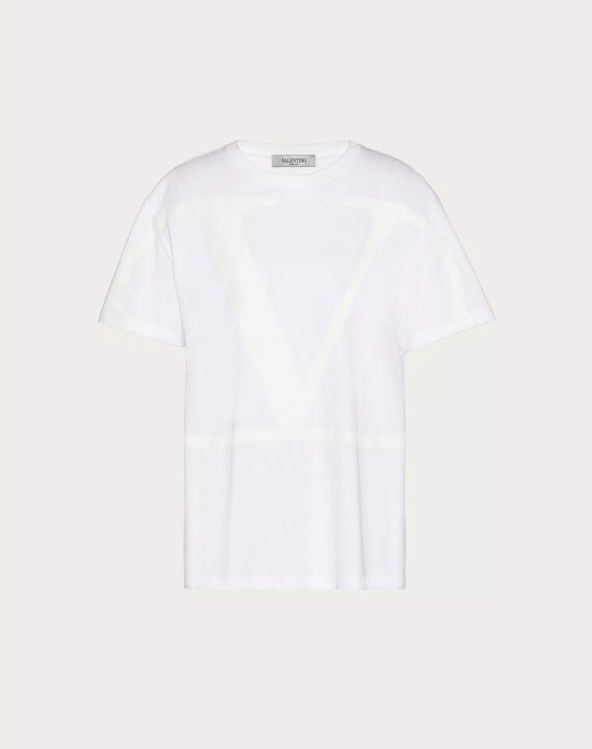 Valentino o1s1wg110625 Short Sleeve T-Shirt in White Size S / US 4 / IT 40 - 1 Thumbnail