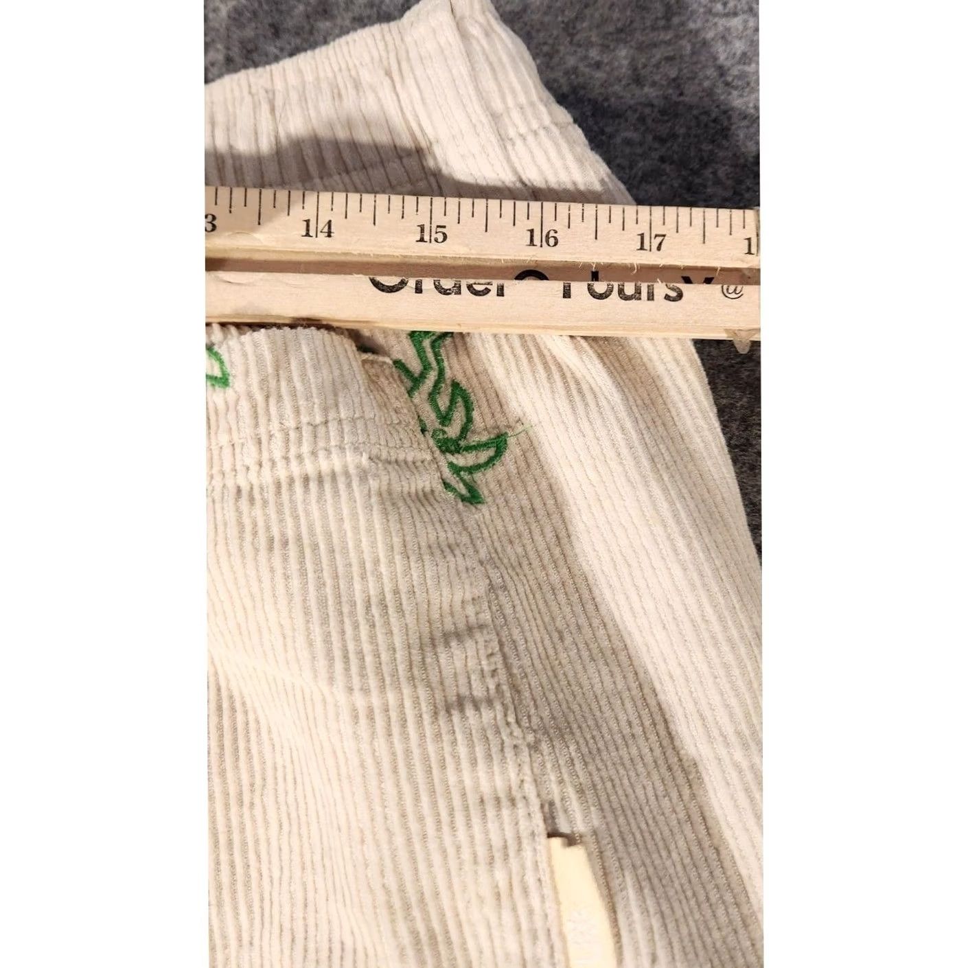 Urban Outfitters Urban Outfitters Sweatpants Beige Corduroy Embroidered Floral Drawstring Retro Pants Men L Casual Cotton Polyester Inseam 26in Waist 20in Size US 33 - 6 Thumbnail