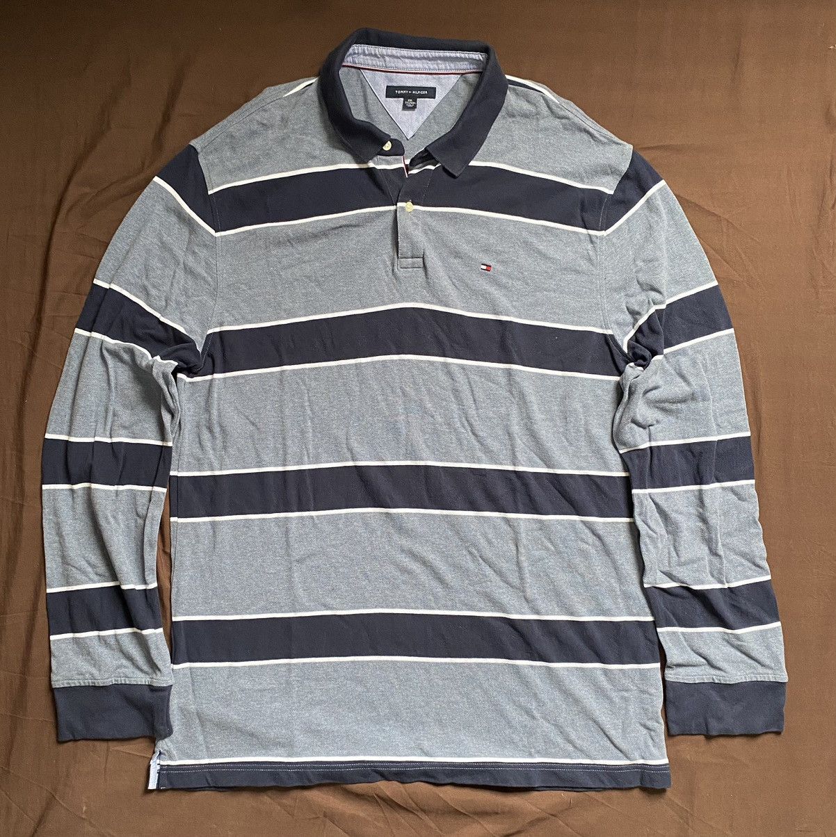 Tommy Hilfiger Tommy Hilfiger Long Sleeve Rugby Polo Shirt Size US XXL / EU 58 / 5 - 1 Thumbnail