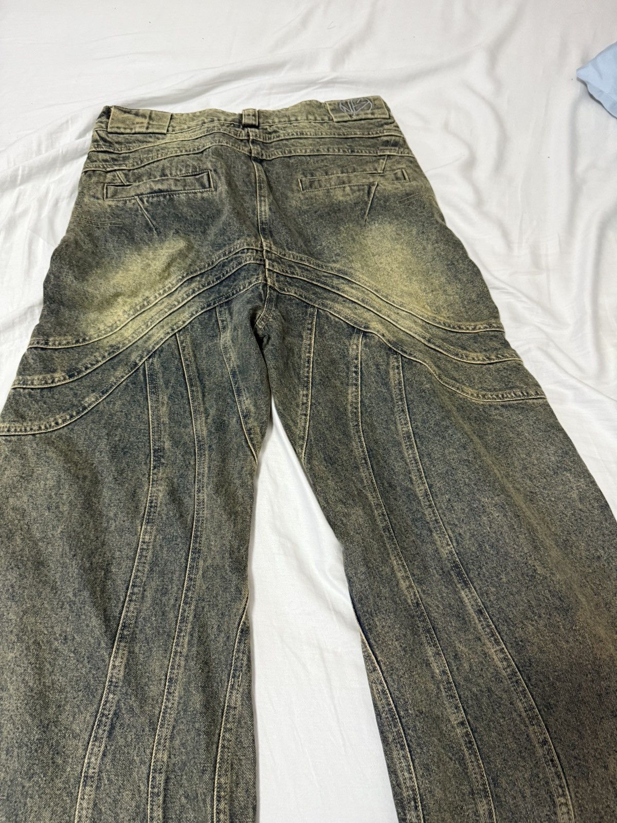 No Faith Studios No Faith Studios Wave Denim Jeans Green Distressed Size US 30 / EU 46 - 11 Thumbnail
