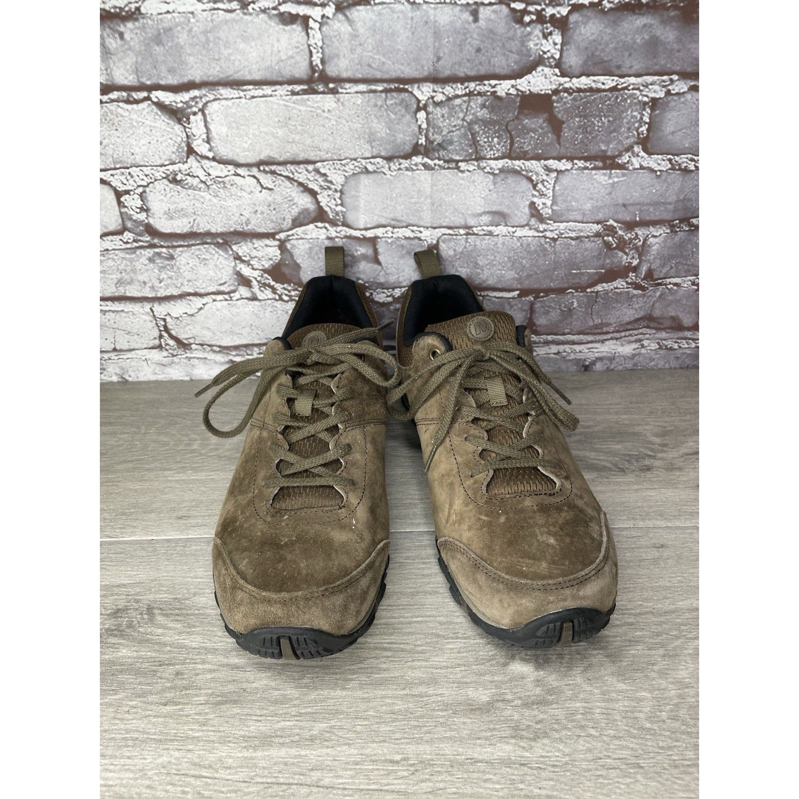 Merrell Merrell Slate Brown Suede Hiking Trail Lace Up Shoes Men’s S Size US 11 / EU 44 - 11 Thumbnail