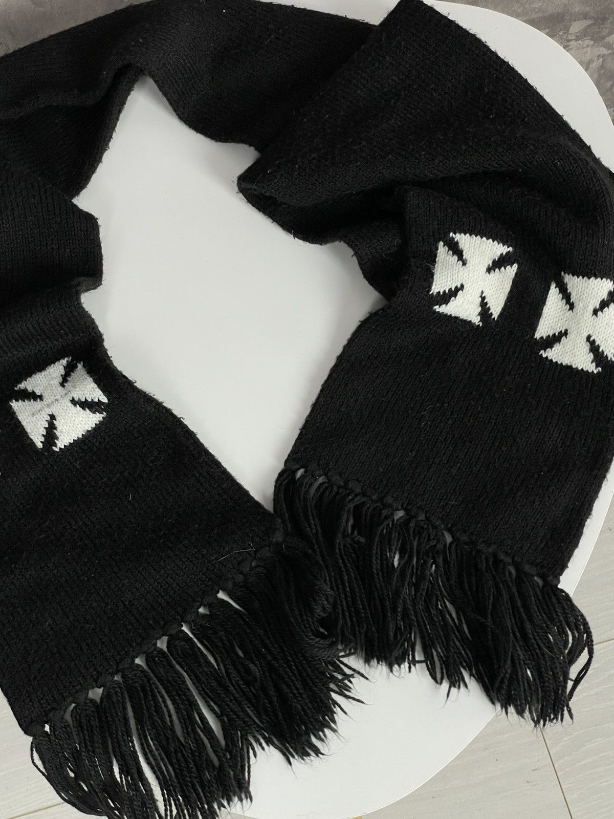 Japanese Brand × Vintage Japanese Brand Y2K Vintage Avant Garde Black Scarf Size ONE SIZE - 4 Thumbnail