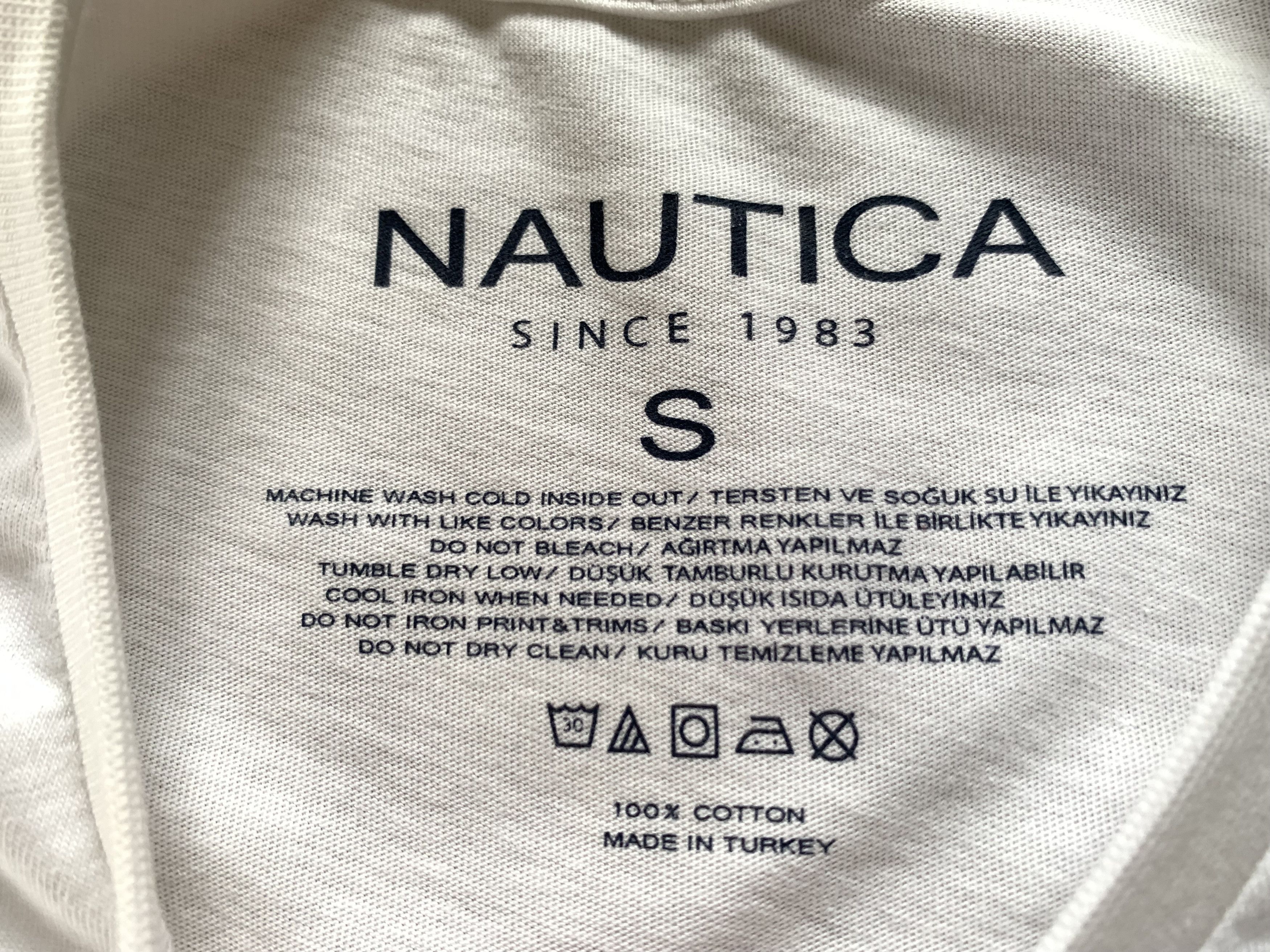 Other Nautica Printed White Cotton T Shirt Size US S / EU 44-46 / 1 - 8 Thumbnail