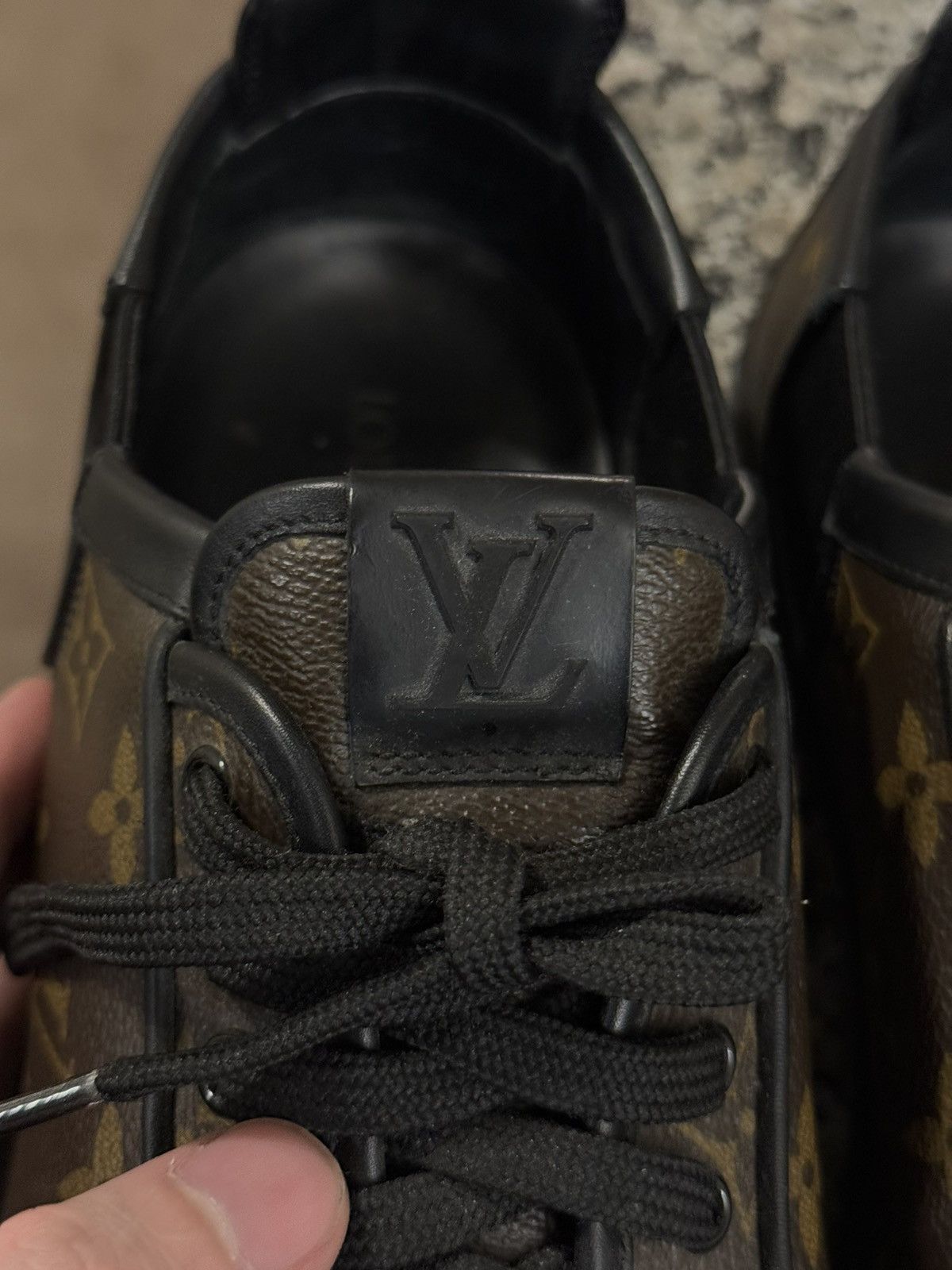 Louis Vuitton 7.5LV/8.5US Louis Vuitton Mens Brown Sneakers Monogram 🧼 Size US 8.5 / EU 41-42 - 10 Thumbnail