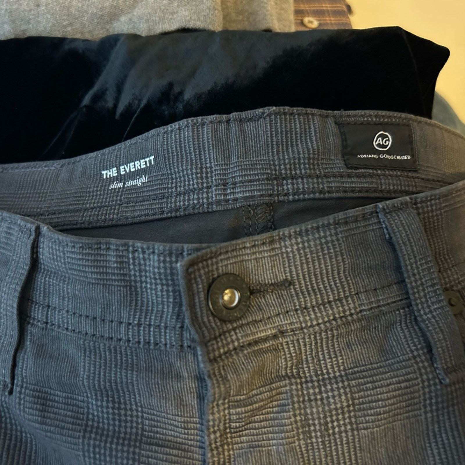 AG Adriano Goldschmied Adriano Goldschmied Everett Slim Straight Houndstooth Pant Size US 32 / EU 48 - 3 Thumbnail