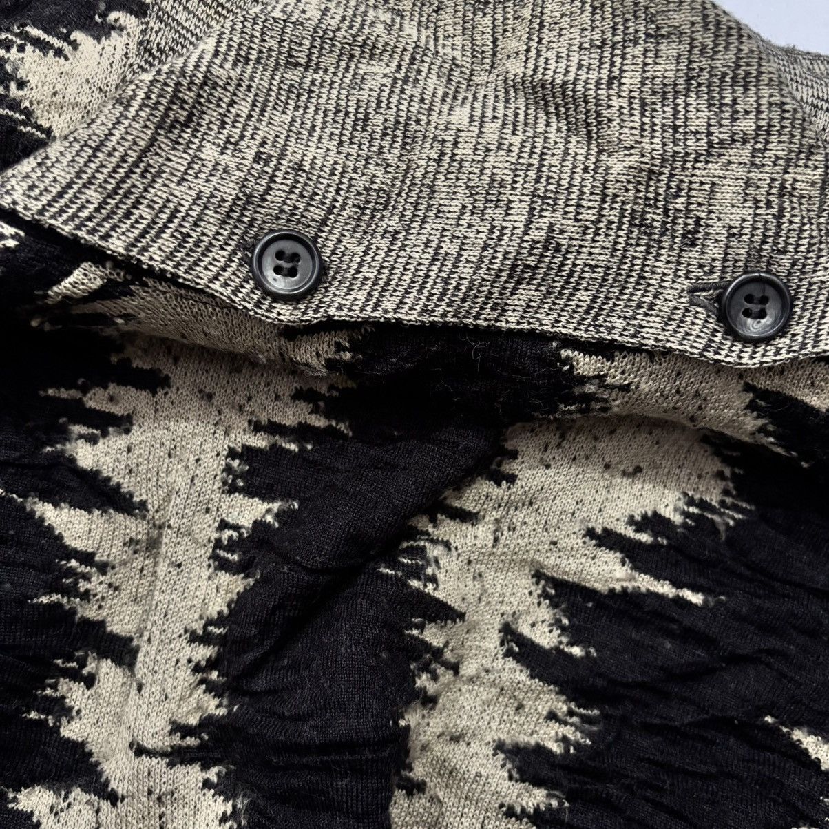 Issey Miyake Vintage 1980s Issey Miyake Ikat Knit Shawl Cardigan Size US S / EU 44-46 / 1 - 9 Thumbnail