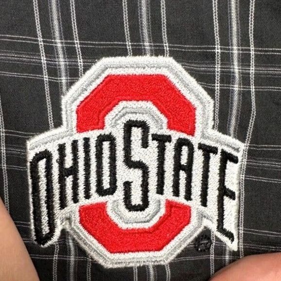 Vintage Ohio State Buckeyes Button Down Shirt Mens Large Black Plaid Knights Apparel Shirt Mens Large Black Plaid Buckeyes Size US L / EU 52-54 / 3 - 7 Thumbnail