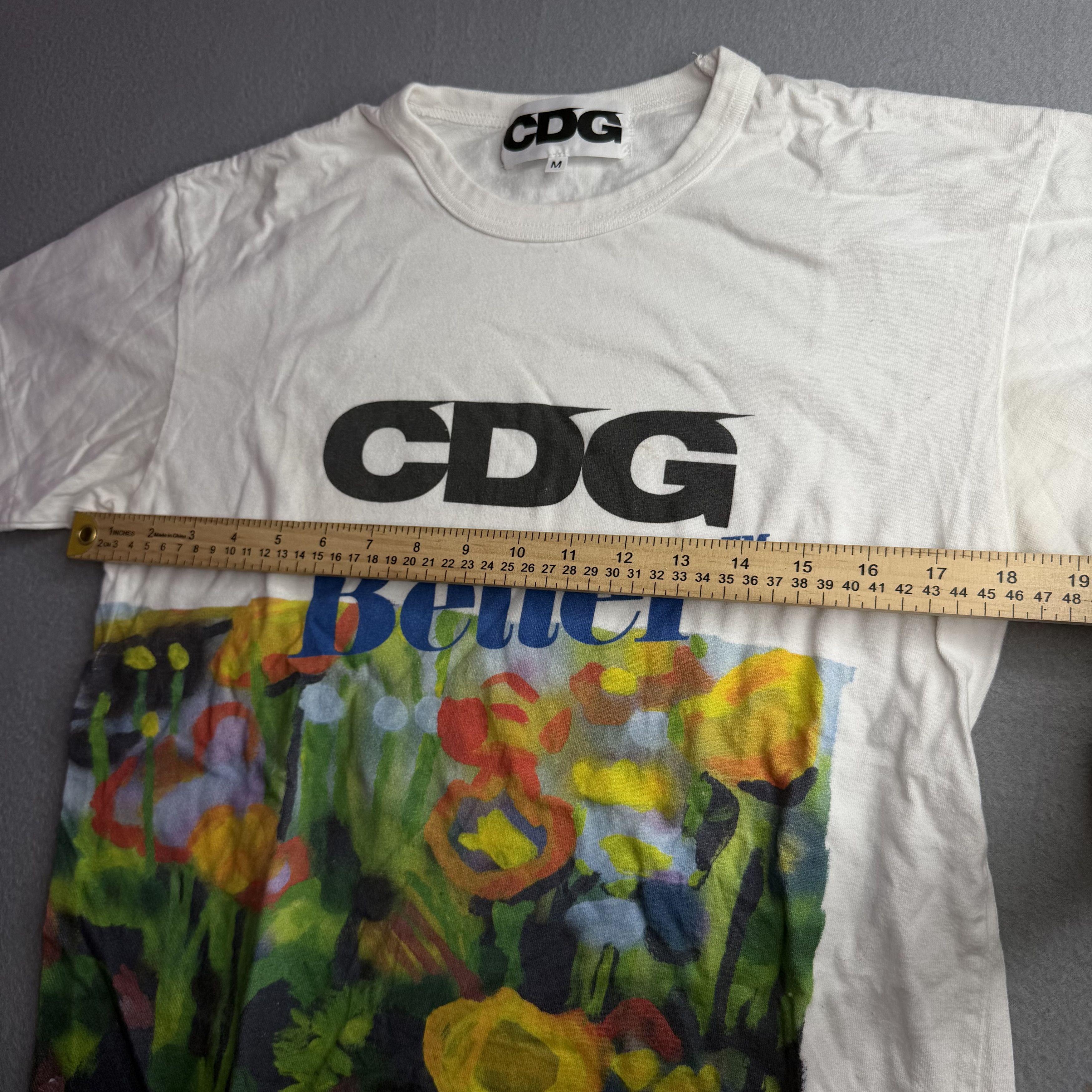 Comme des Garcons Comme des Garcons white floral graphic t-shirt Size M / US 6-8 / IT 42-44 - 4 Thumbnail
