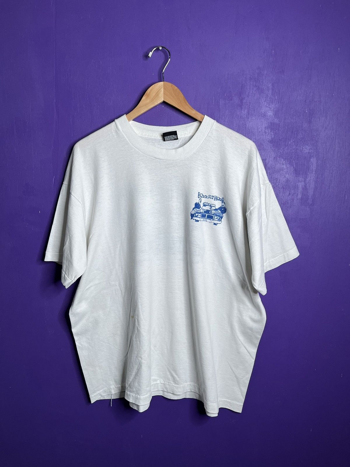 Vintage Vintage 90s Boys on the hood SAPD t-shirt Size US XXL / EU 58 / 5 - 1 Thumbnail