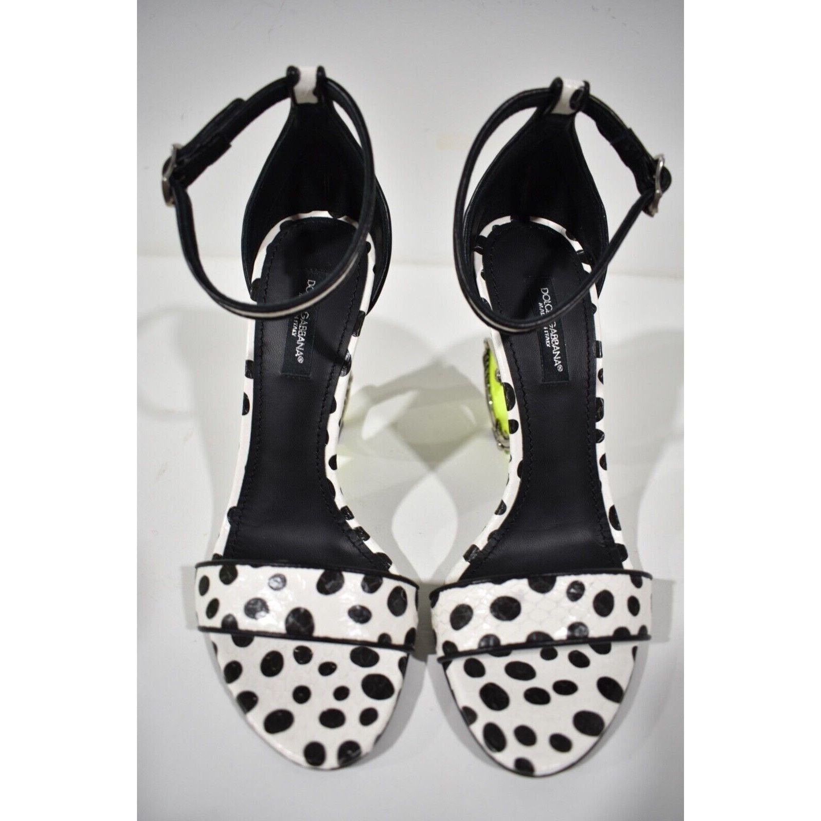 Dolce & Gabbana Dolce & Gabbana Keira 105 White Elaphe DG Heel Sandal 38 Size US 8 / IT 38 - 7 Thumbnail