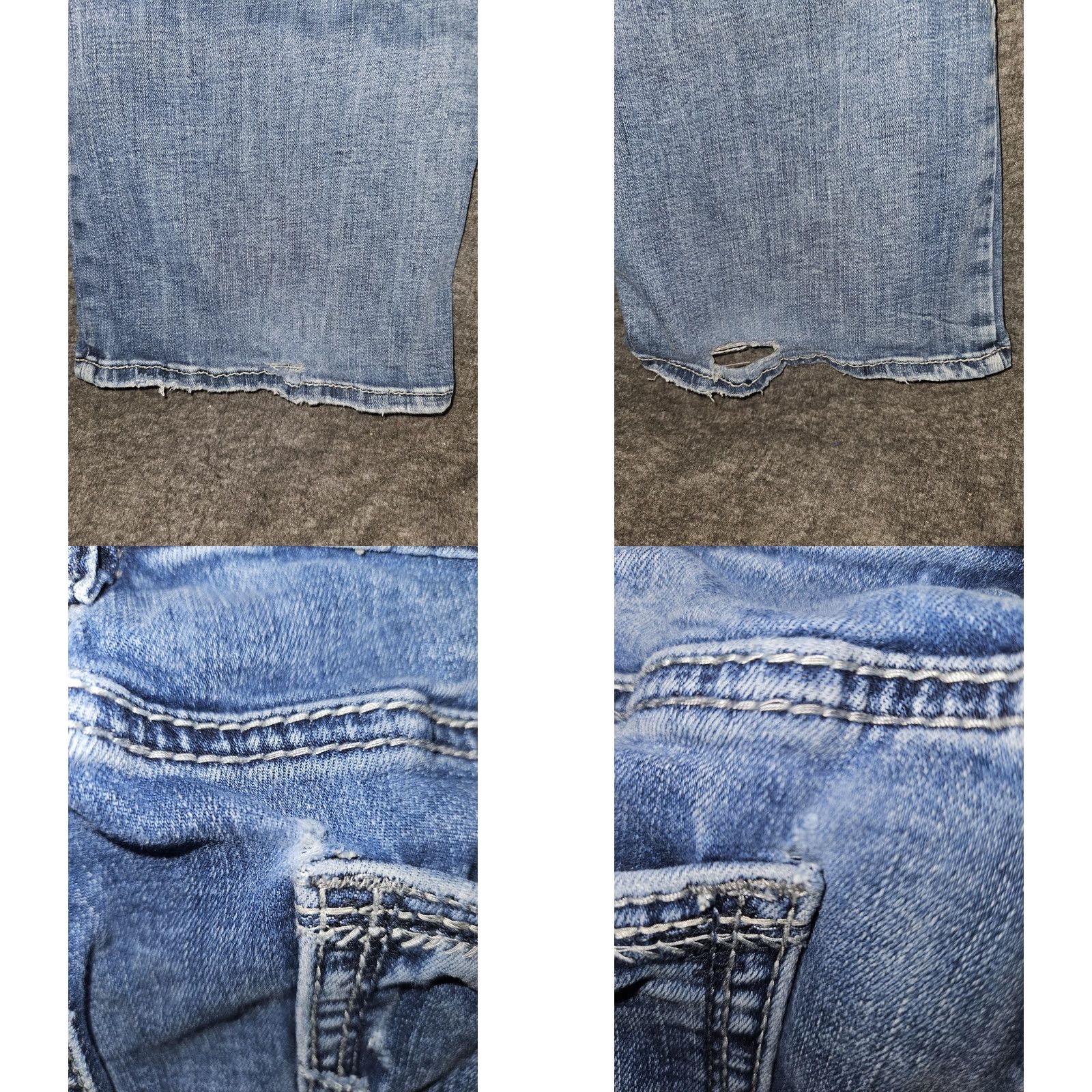 Silver Jeans Co. Silver Jeans Co Suki Bootcut Jeans Womens 16 Blue Mid Rise Distressed Denim Size 38" / US 16 / IT 52 - 8 Thumbnail