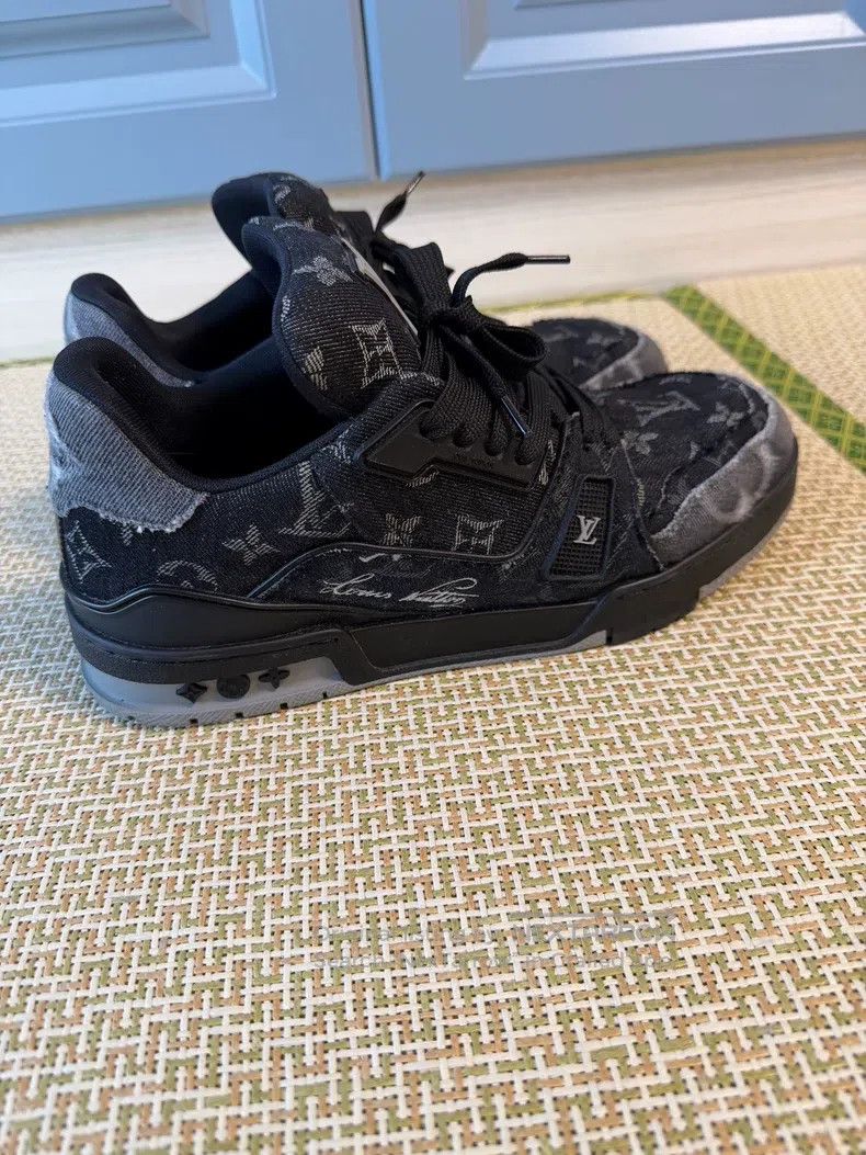 Louis Vuitton Louis Vuitton Black Sabotage Denim Full Print Skateboard S Size US 7 / EU 40 - 2 Thumbnail