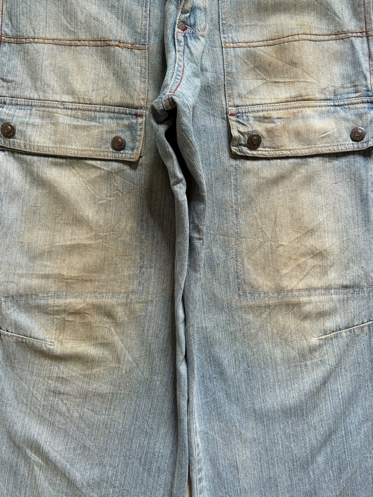 Hobo × JNCO × Japanese Brand Vintage Hobo Mud Wash Cargo Carpenter Loose Baggy Jeans Size US 29 - 5 Thumbnail