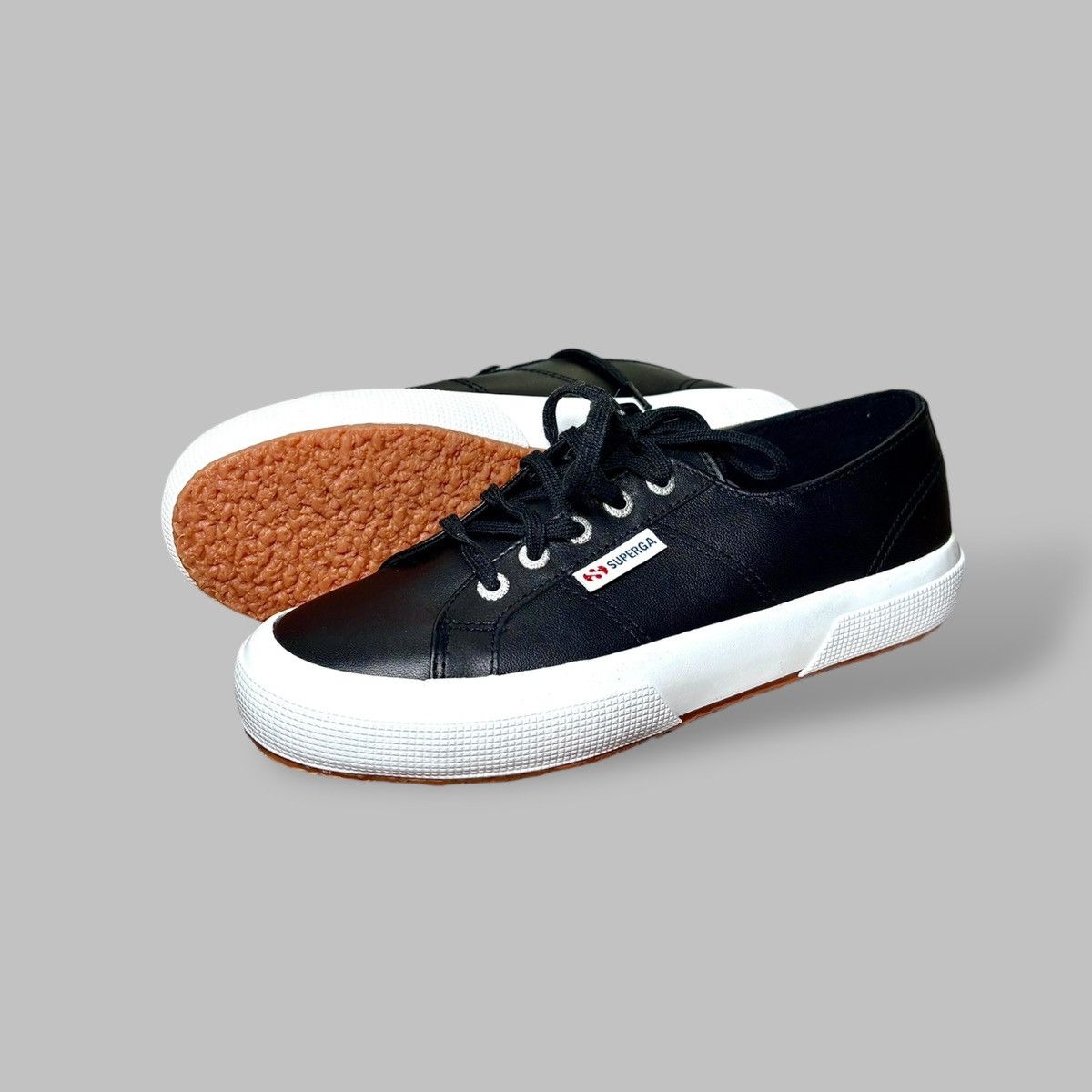 Superga Superga 2750 Women’s Black Nappa Leather Sneakers US7 Size US 7 / IT 37 - 4 Thumbnail