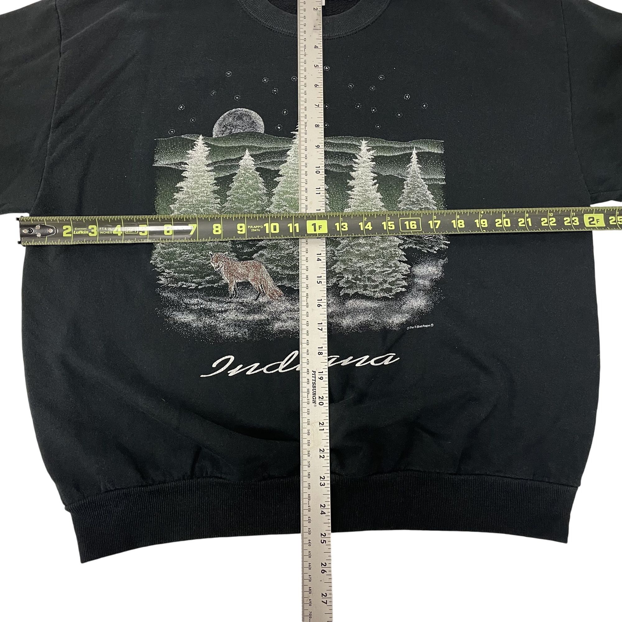Russell Athletic Vtg Black Sweatshirt Indiana SNOWY MOUNTAIN Star Fox Size US XL / EU 56 / 4 - 6 Thumbnail