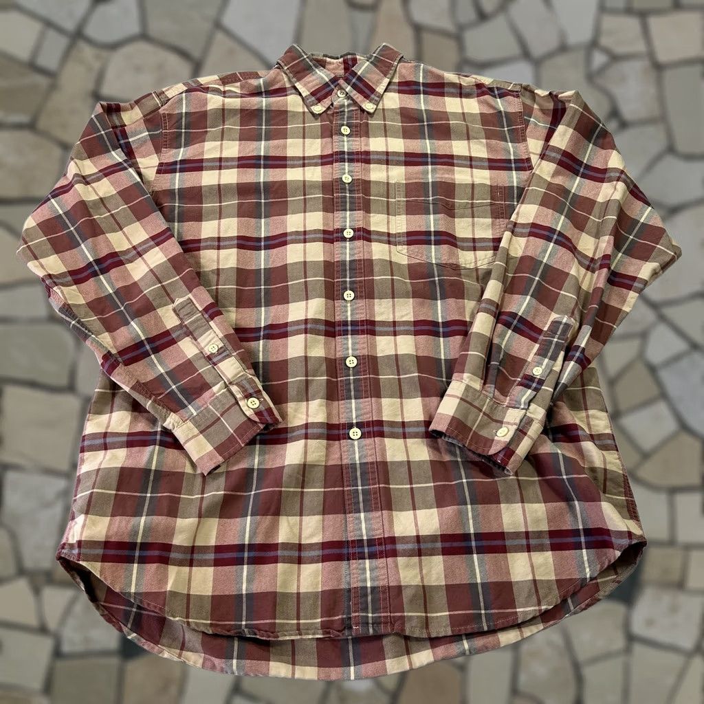 J.Crew J.Crew Plaid Shirt Mens XL Brown Cotton Long Sleeve Button-Down Casual Pocket Size US XL / EU 56 / 4 - 1 Thumbnail
