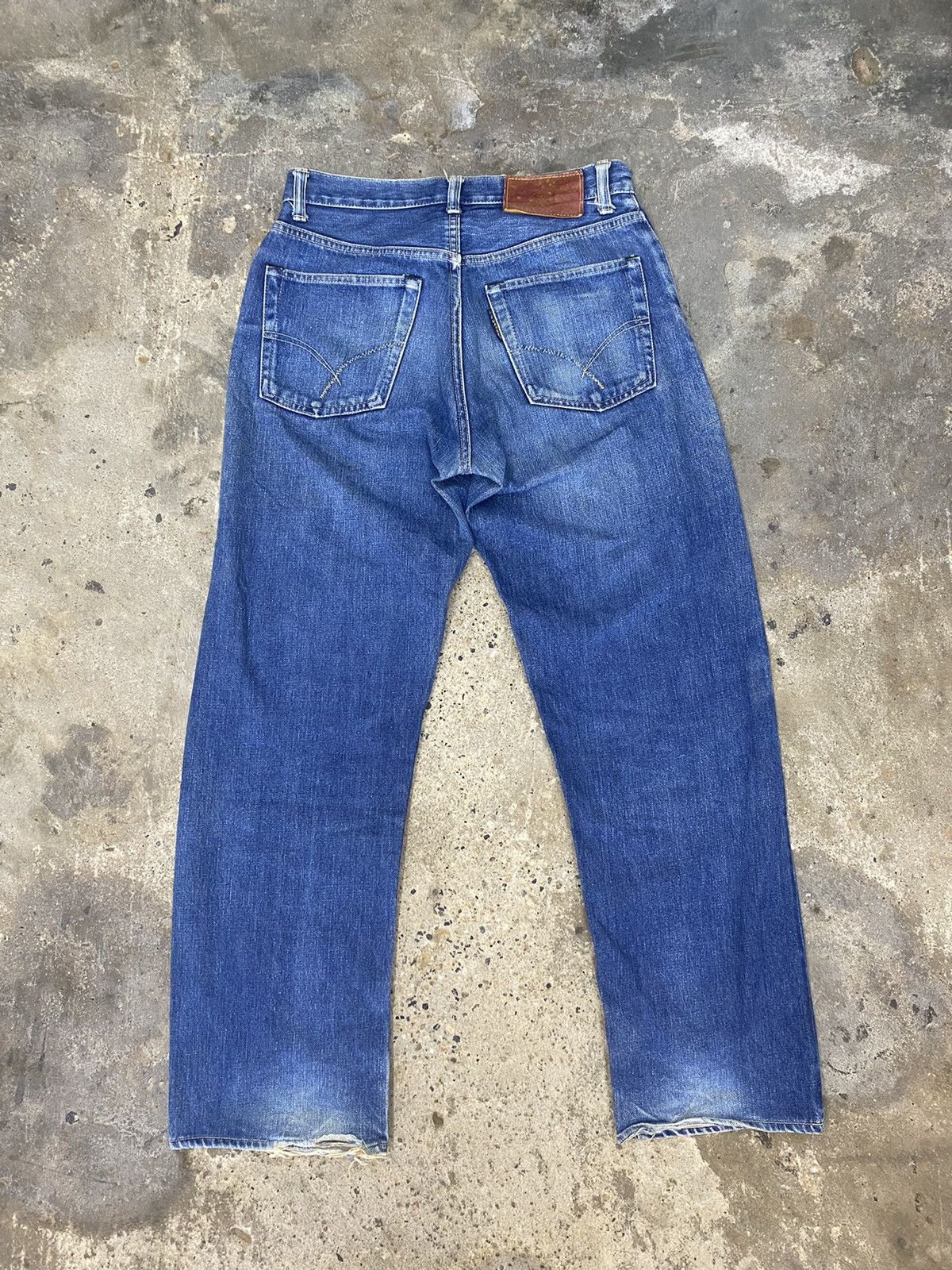 Japanese Brand × Vintage HR iron selvegde blue jeans wash japanese brand Size US 29 - 9 Thumbnail