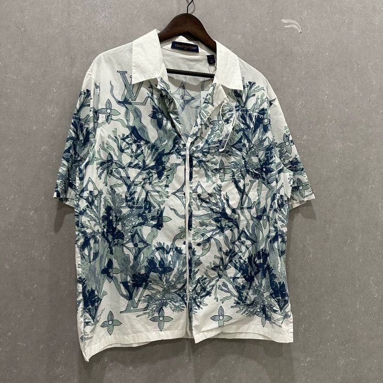 Louis Vuitton Louis Vuitton Seagrass shirt with full print shirt 2505-Nex Size US L / EU 52-54 / 3 - 3 Thumbnail